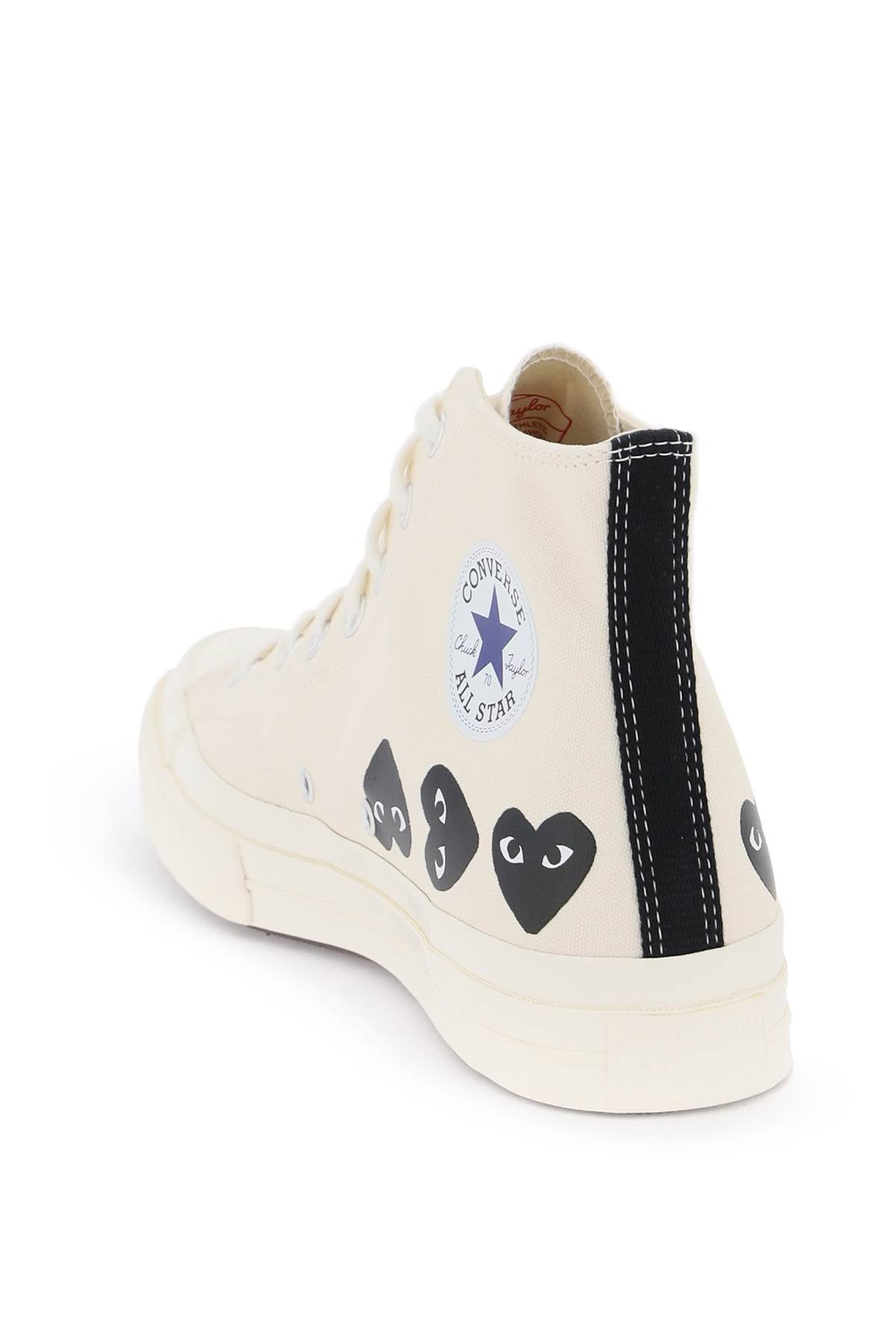 Comme des garcons play multi heart converse x comme des garçons play hi-top sneakers