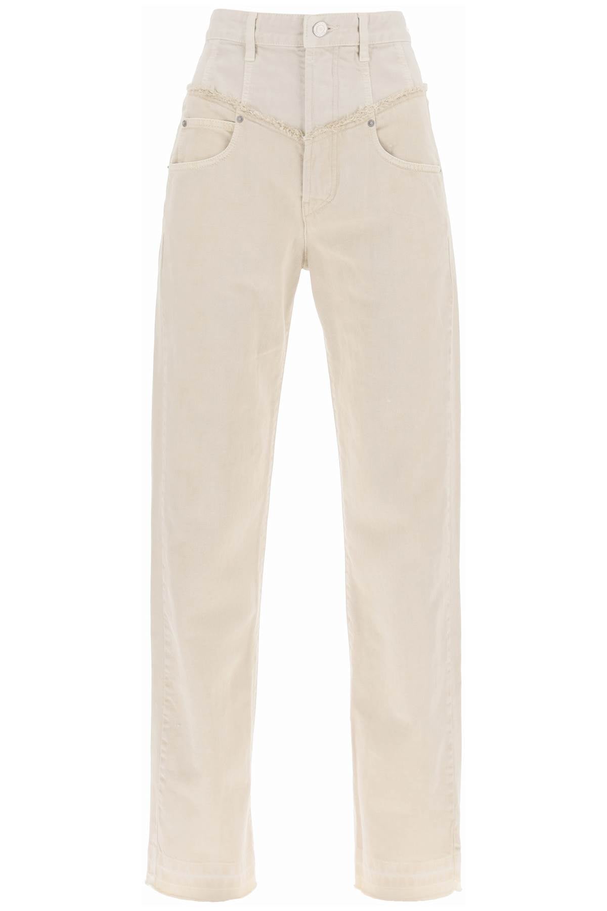 Isabel marant noemie loose jeans in two-tone denim