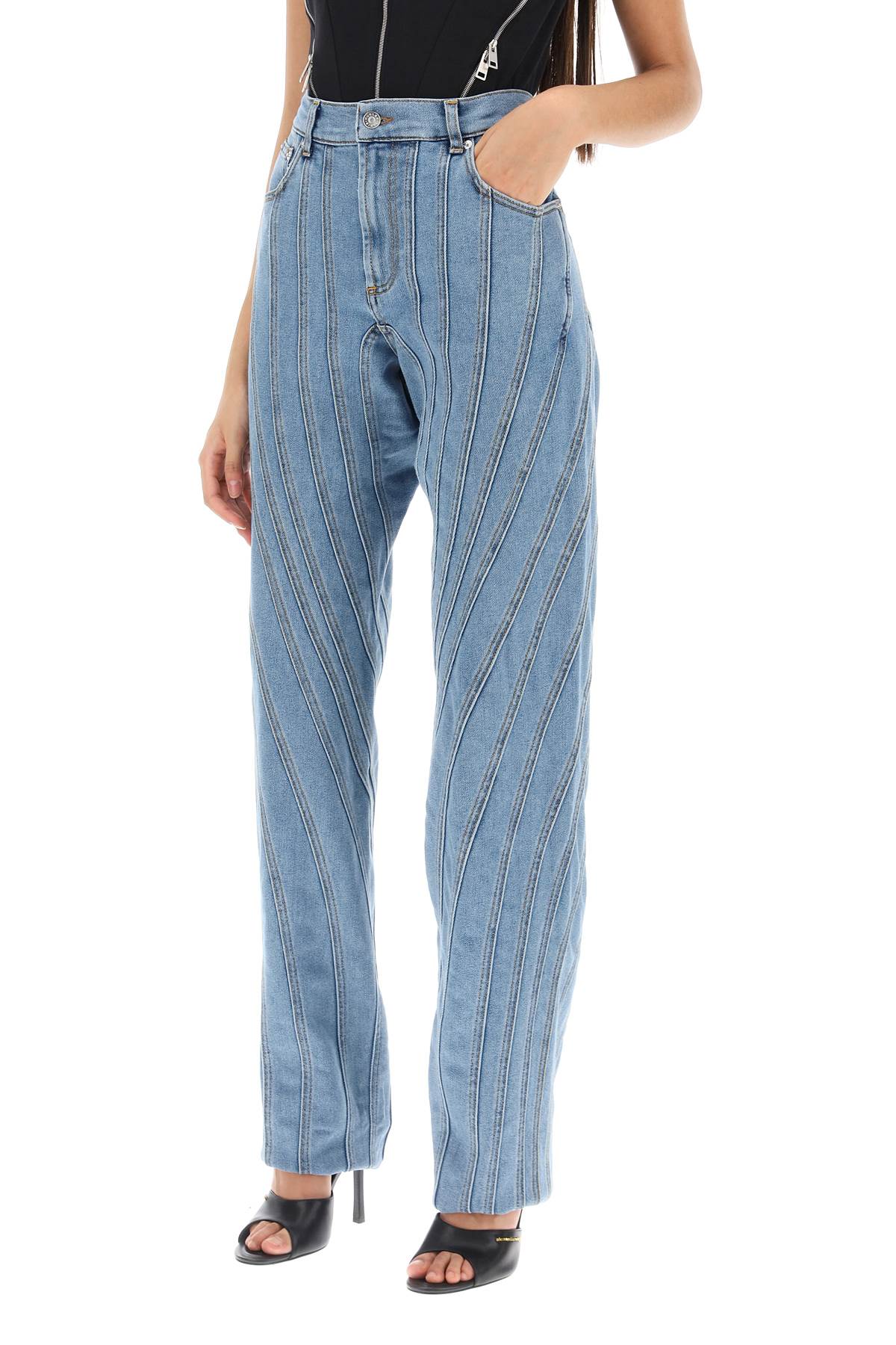 Mugler spiral baggy jeans