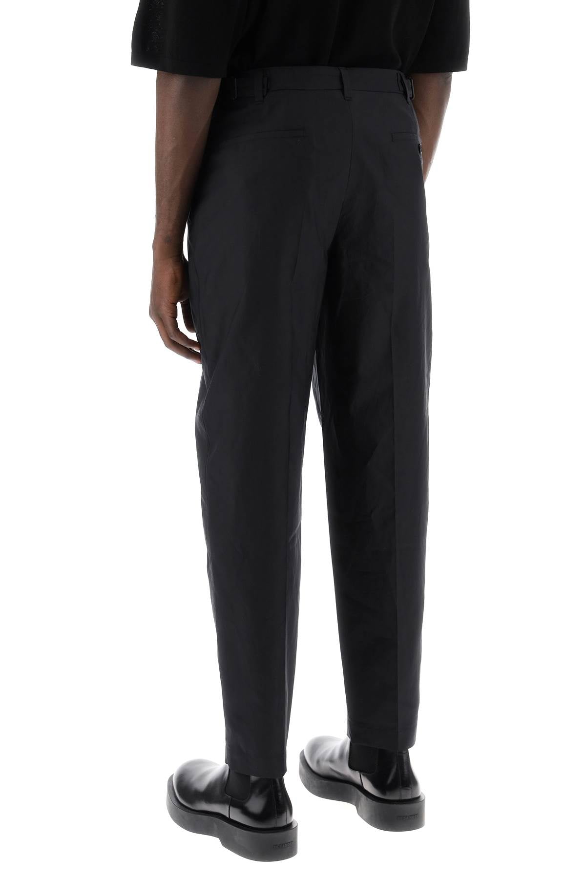 Lemaire cotton and silk carrot pants for men