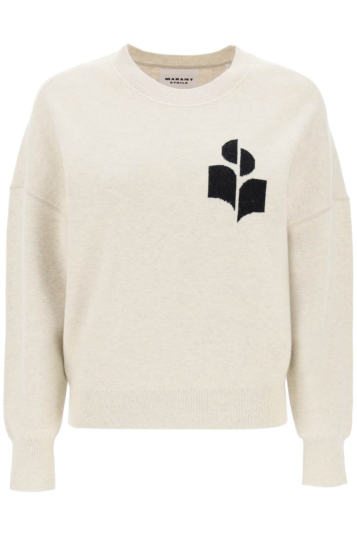 Isabel marant etoile atlee sweater with logo intarsia