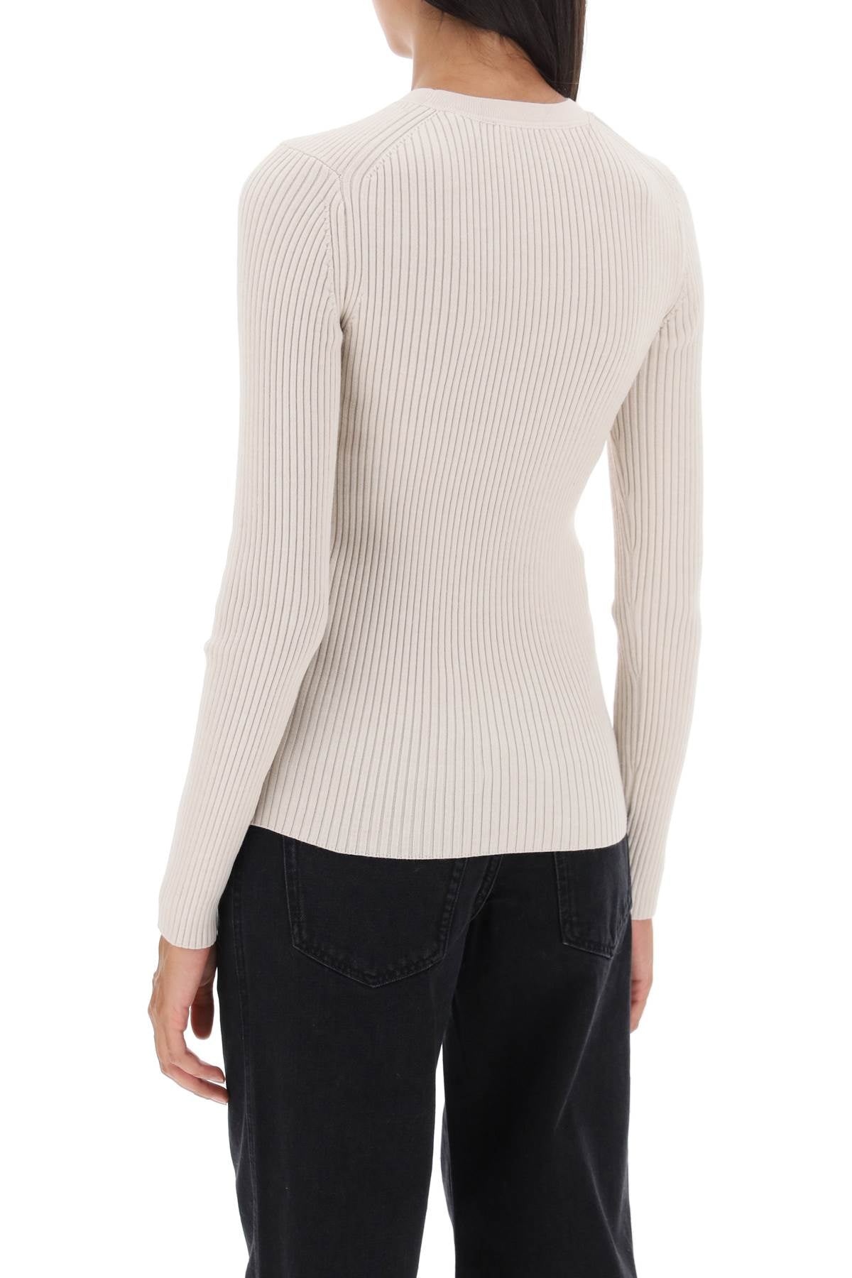 Isabel marant 'zana' cut-out sweater in ribbed knit