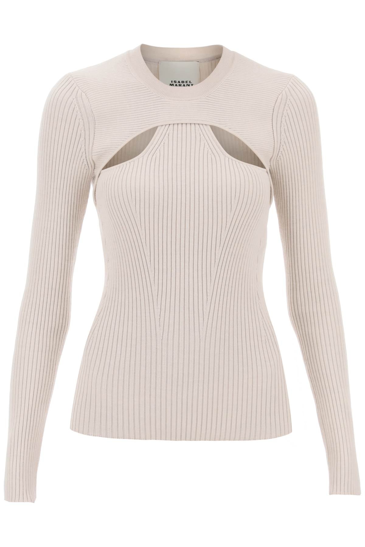 Isabel marant 'zana' cut-out sweater in ribbed knit