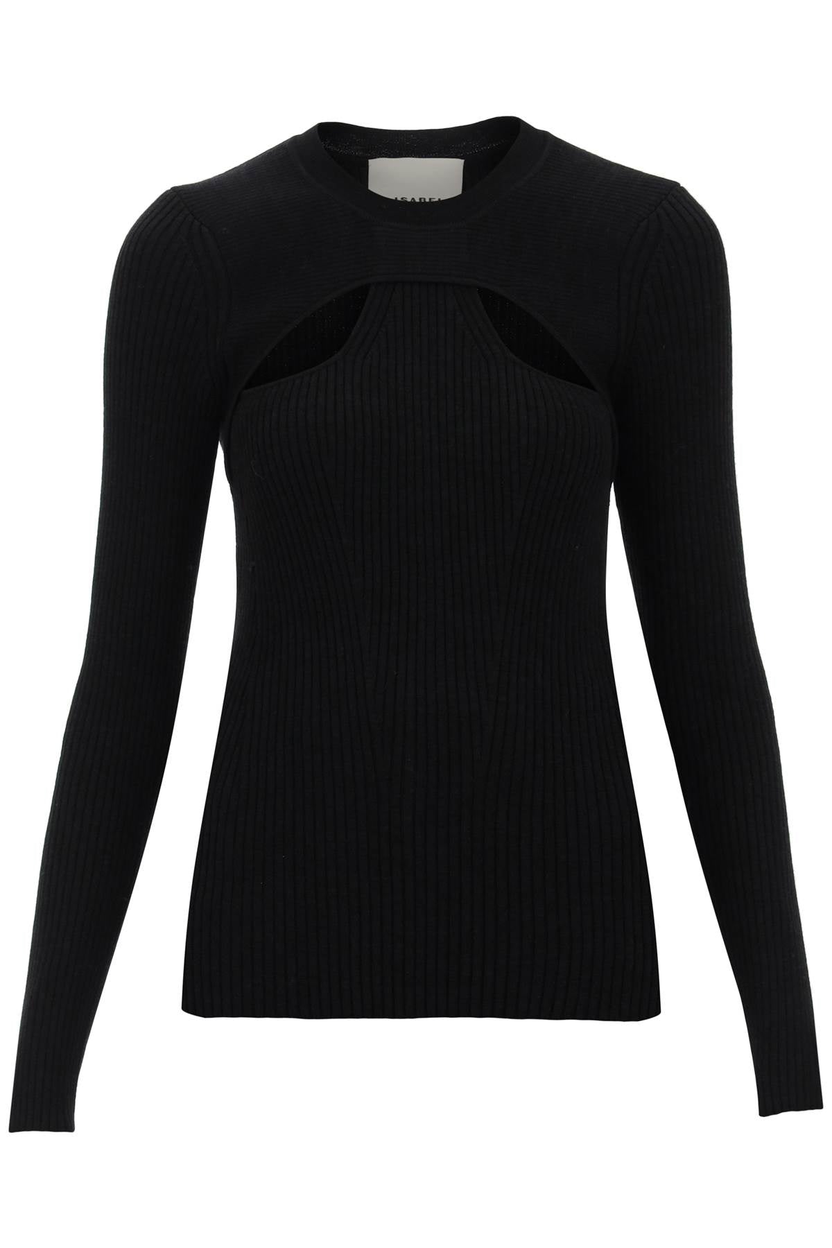 Isabel marant 'zana' cut-out sweater in ribbed knit