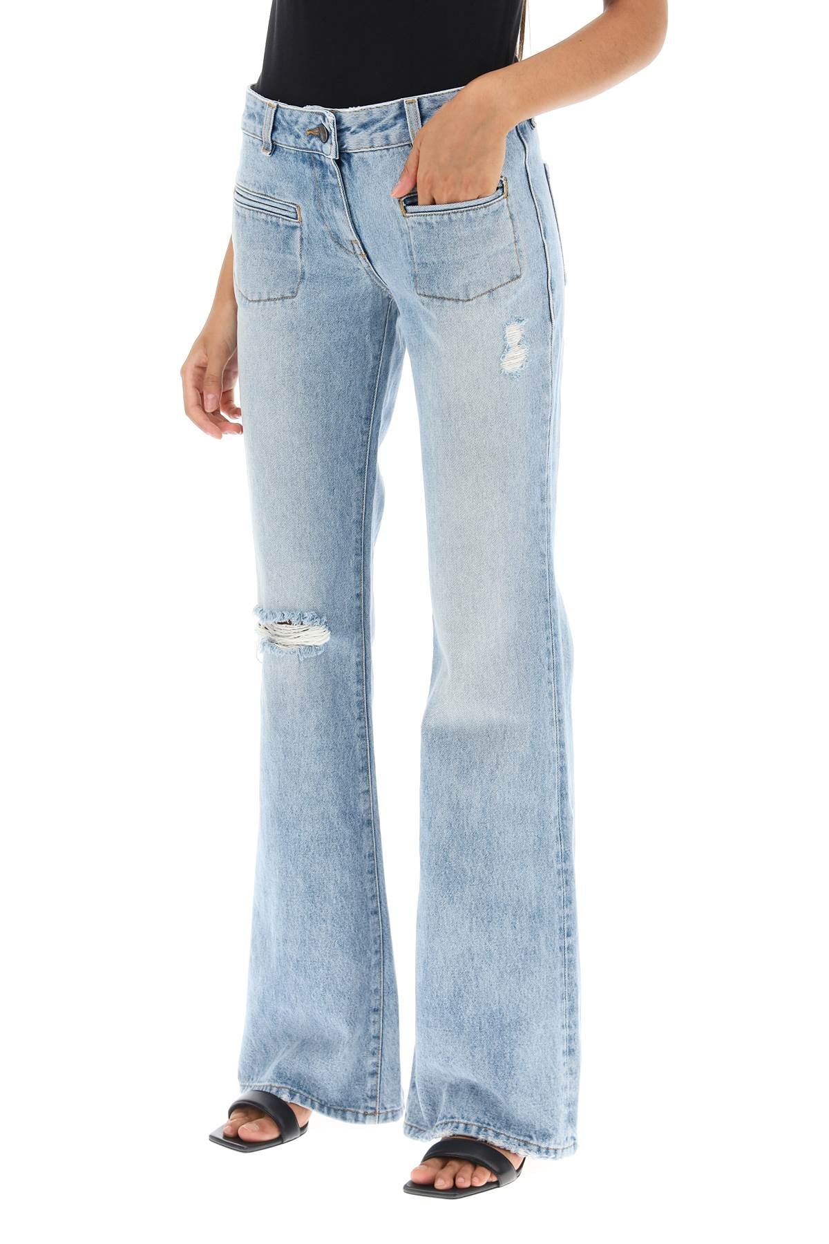 Palm angels low-rise waist bootcut jeans