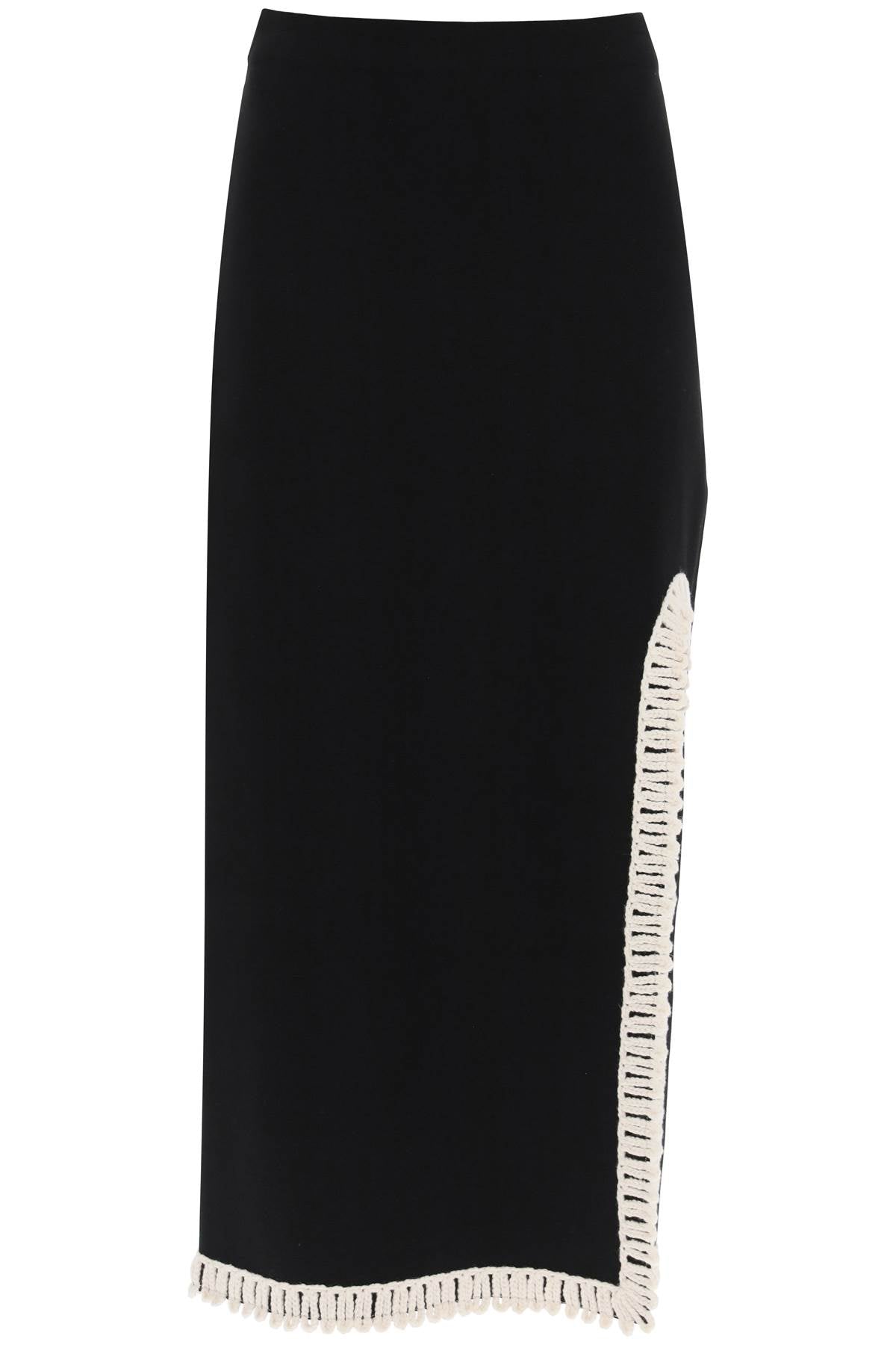 By malene birger gabie maxi skirt with crochet trims