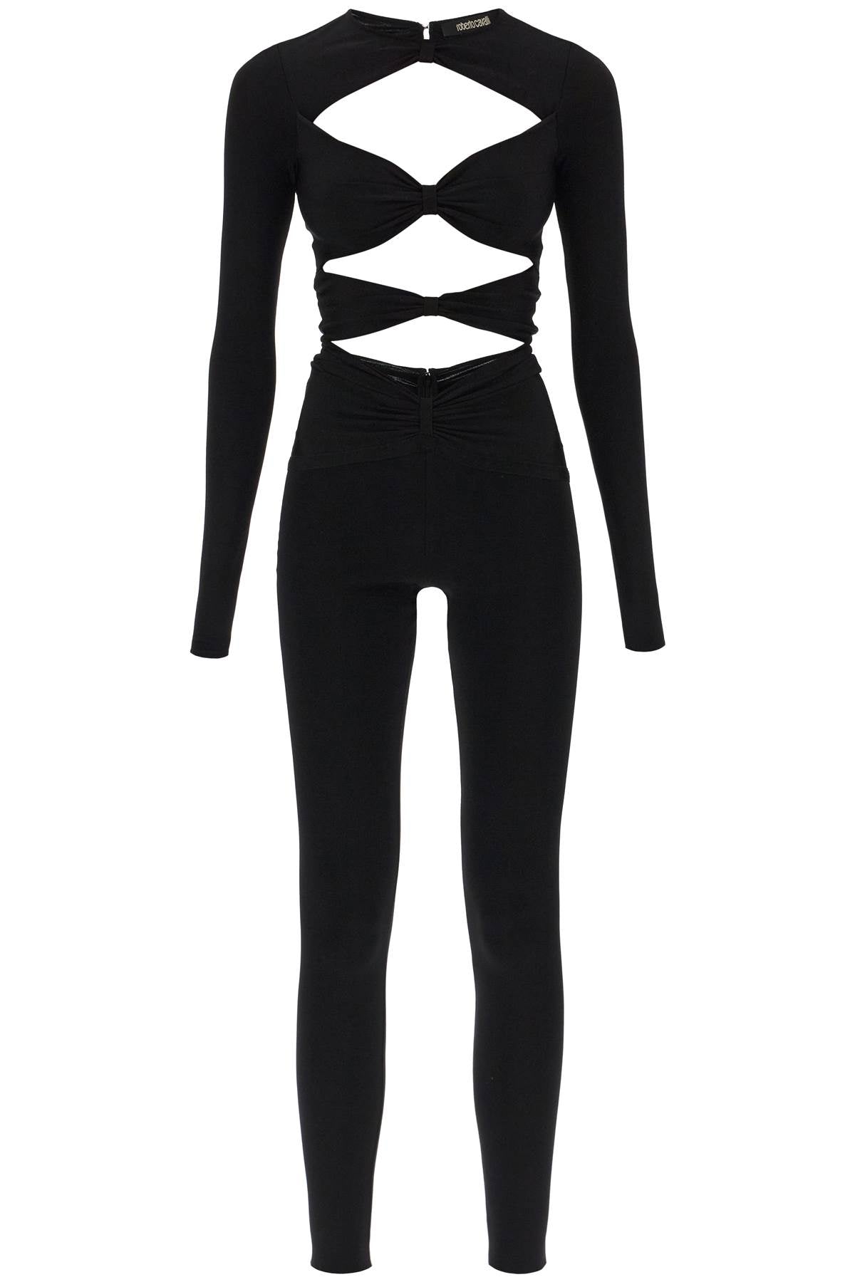 Roberto cavalli long-sleeved jumpsuit with cut-outs