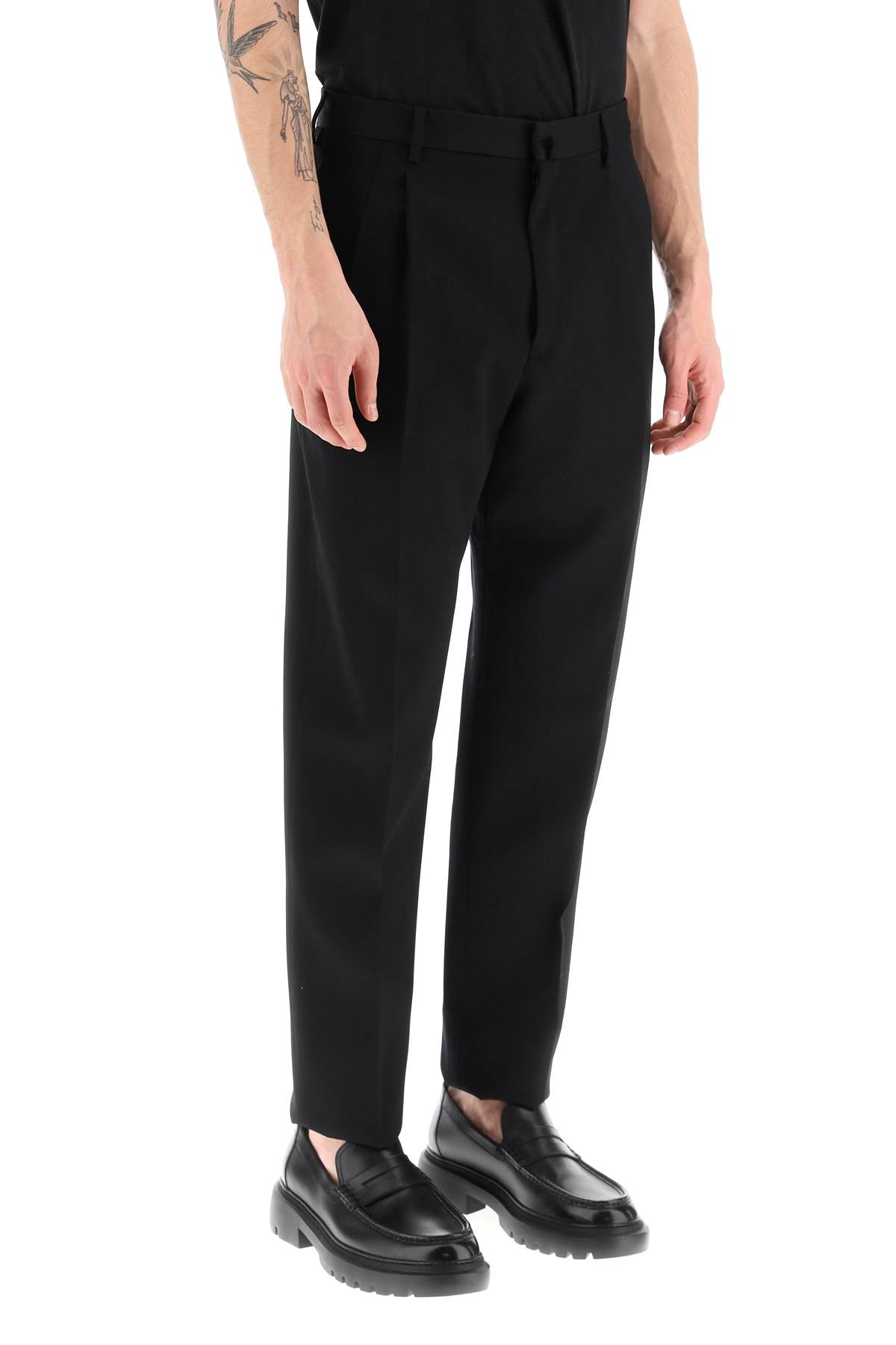 Lanvin wool cigarette trousers