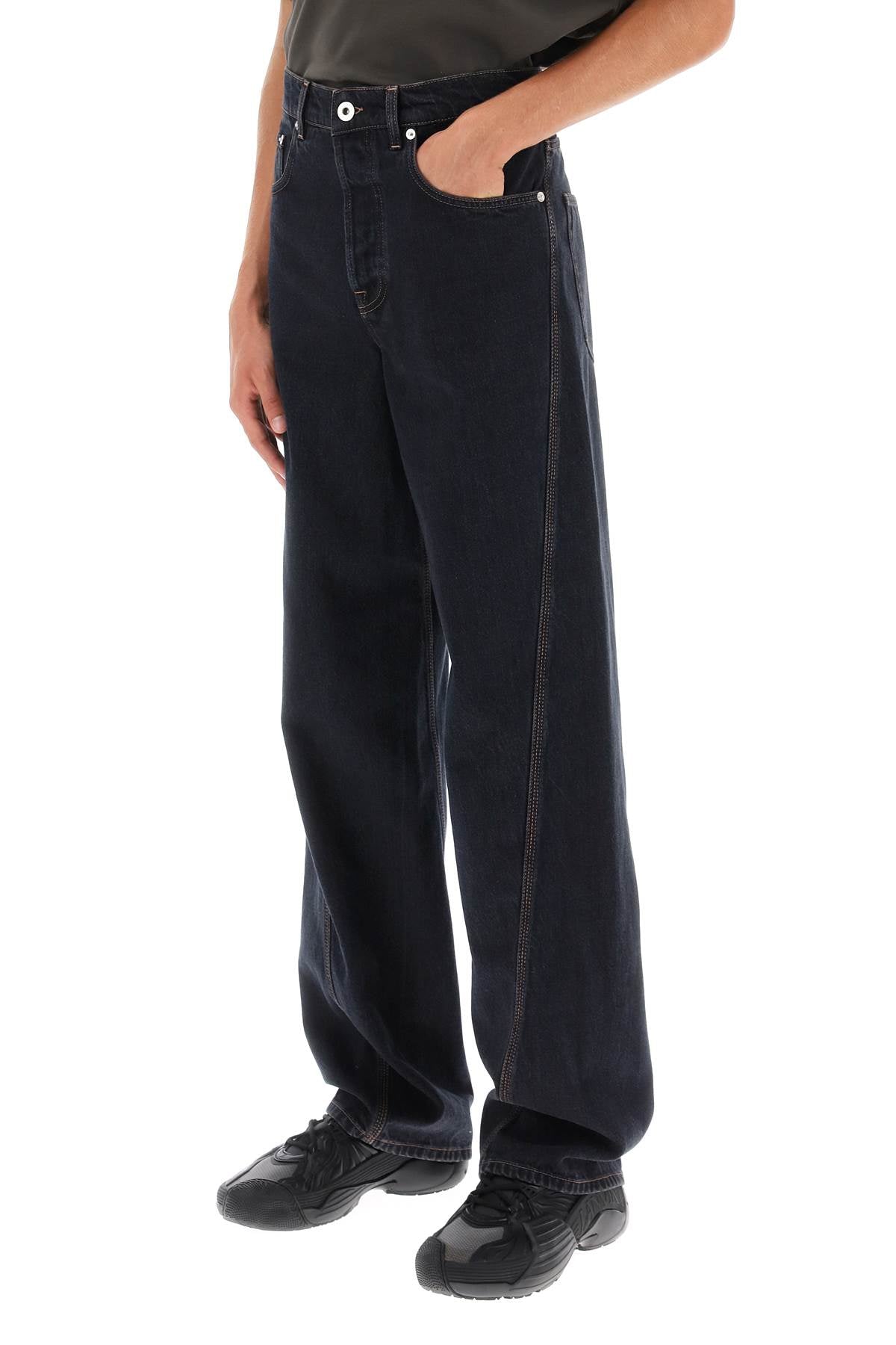 Lanvin baggy jeans with twisted seams