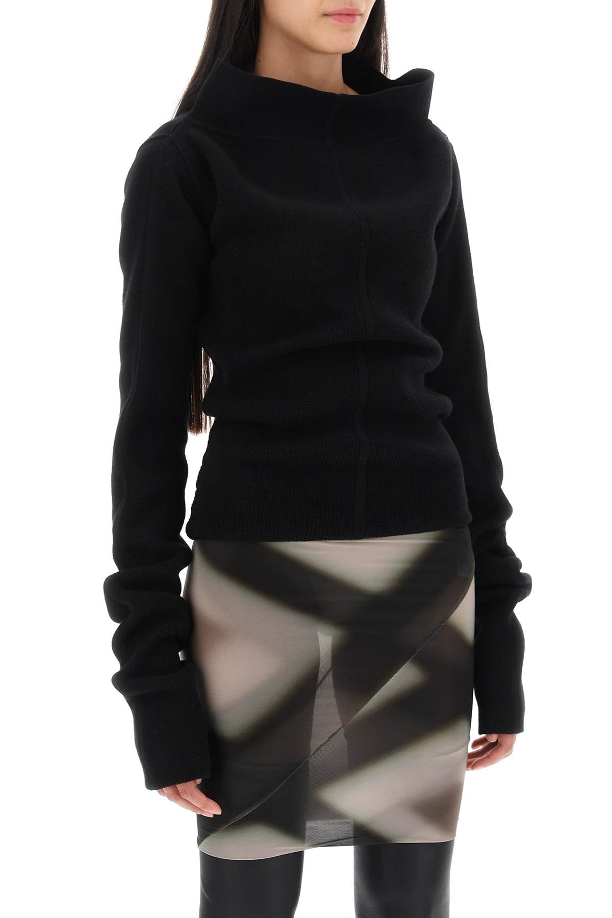 Rick owens cowl neck cashmere sweater