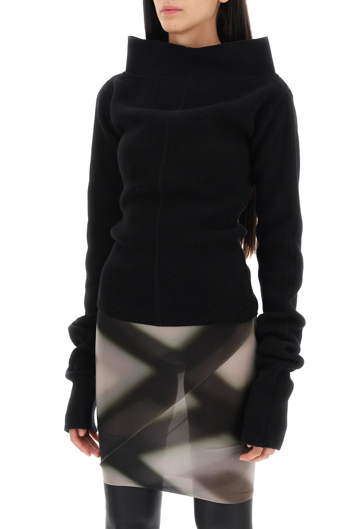 Rick owens cowl neck cashmere sweater