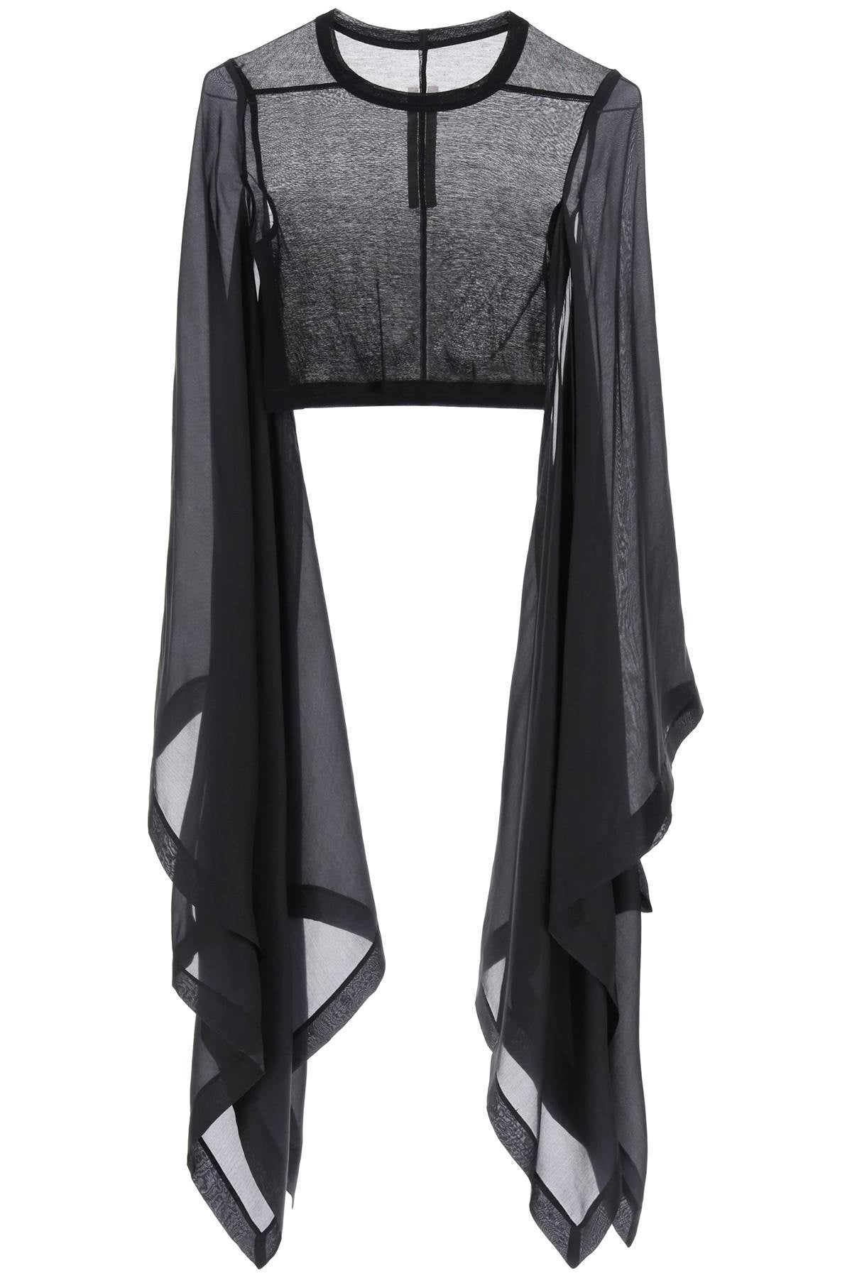 Rick owens "cropped top with cape sleeves"