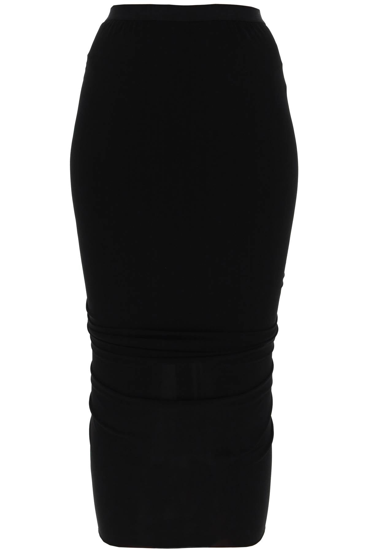 Rick owens "stretchy jersey midi skirt with shrimp