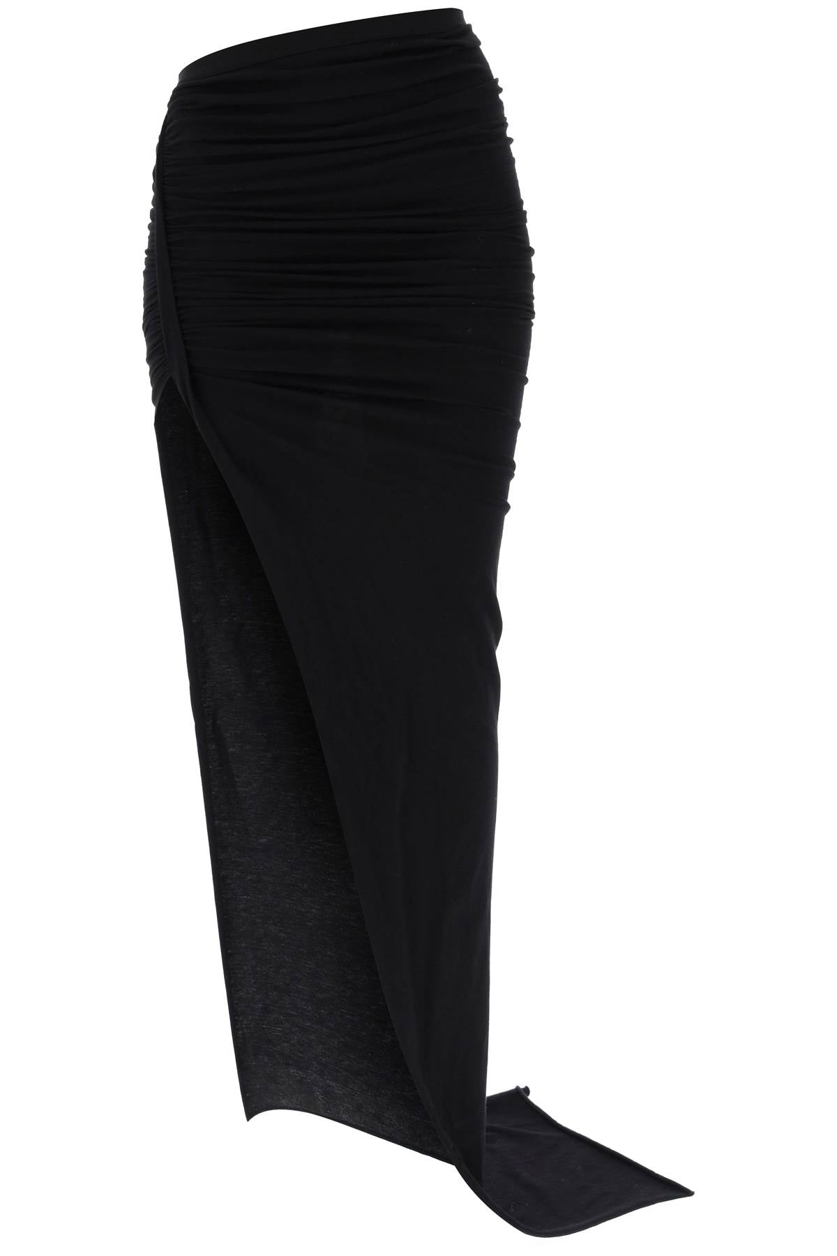 Rick owens asymmetric maxi skirt in jersey