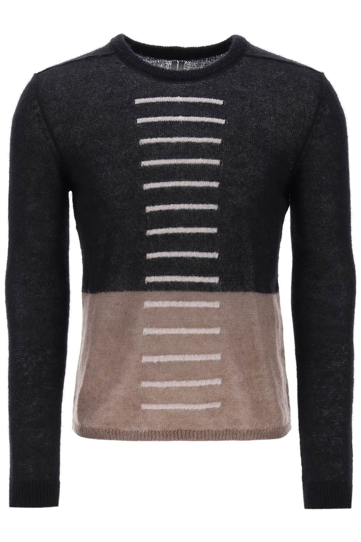 Rick owens 'judd' sweater with contrasting lines