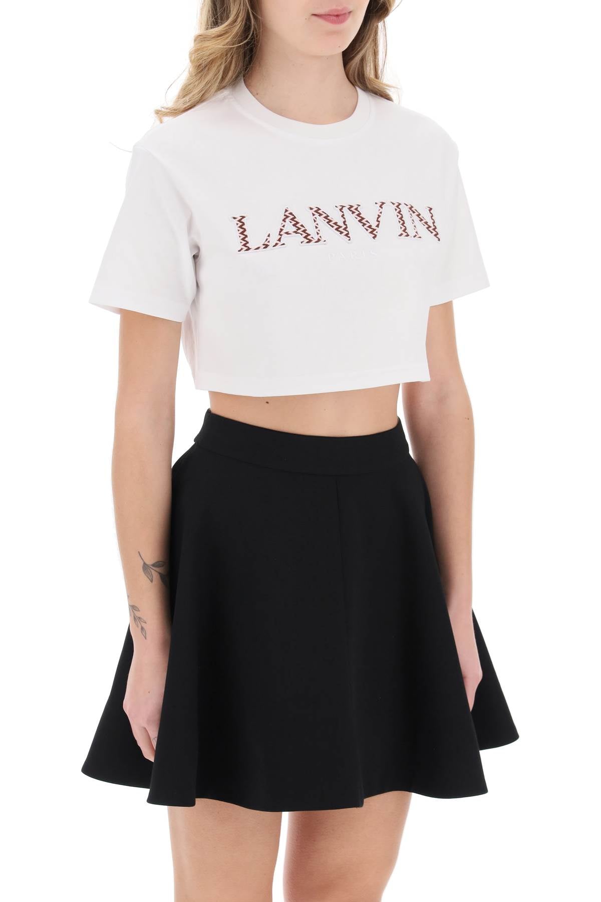 Lanvin curb logo cropped t-shirt