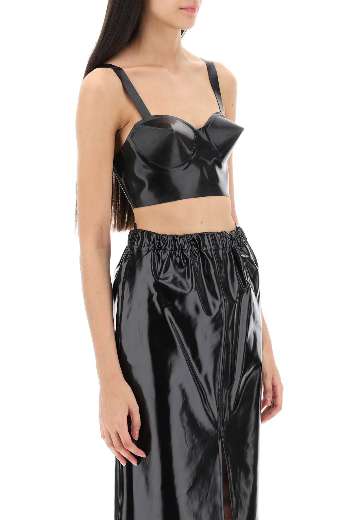 Maison margiela latex top with bullet cups