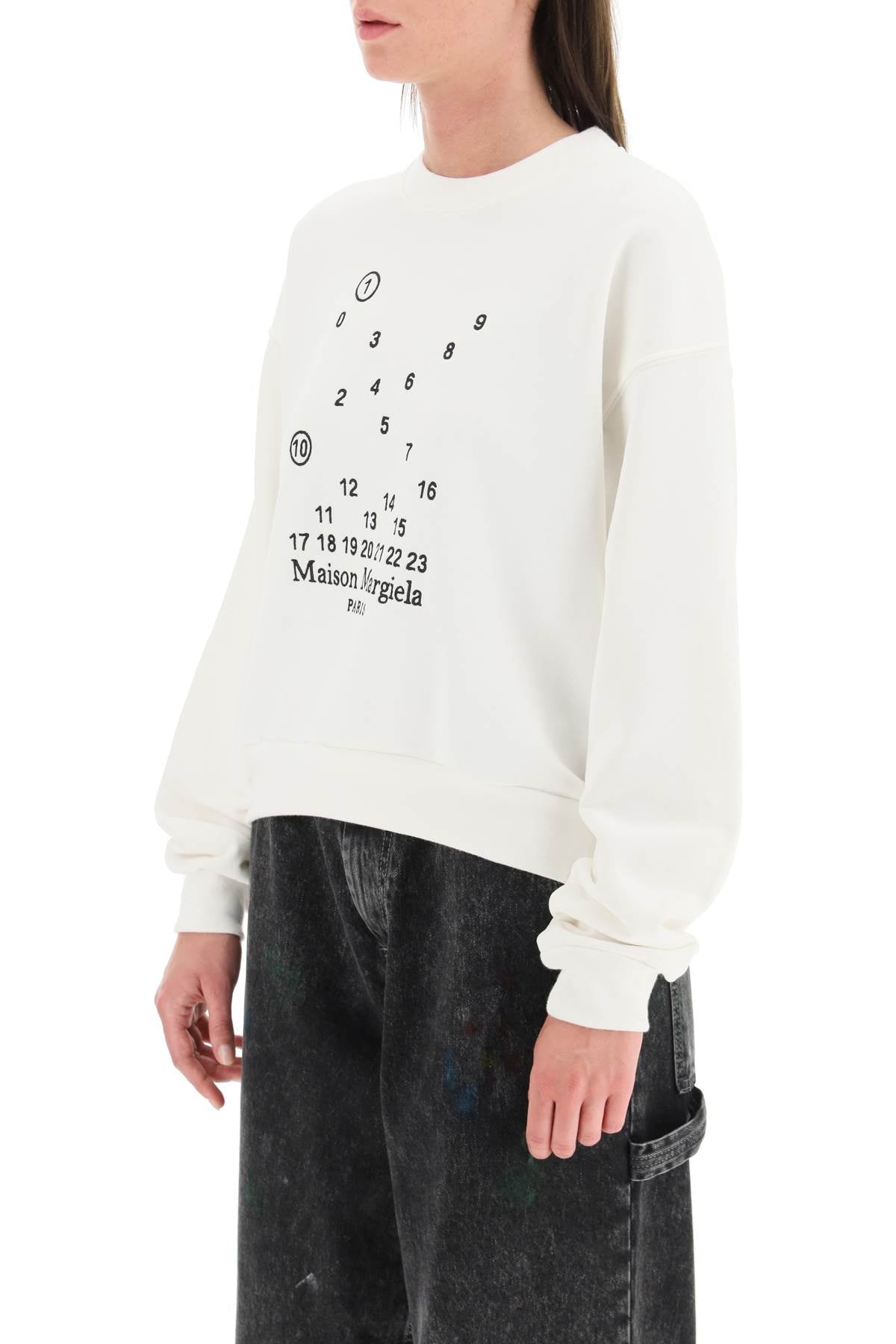 Maison margiela logo embroidery sweatshirt