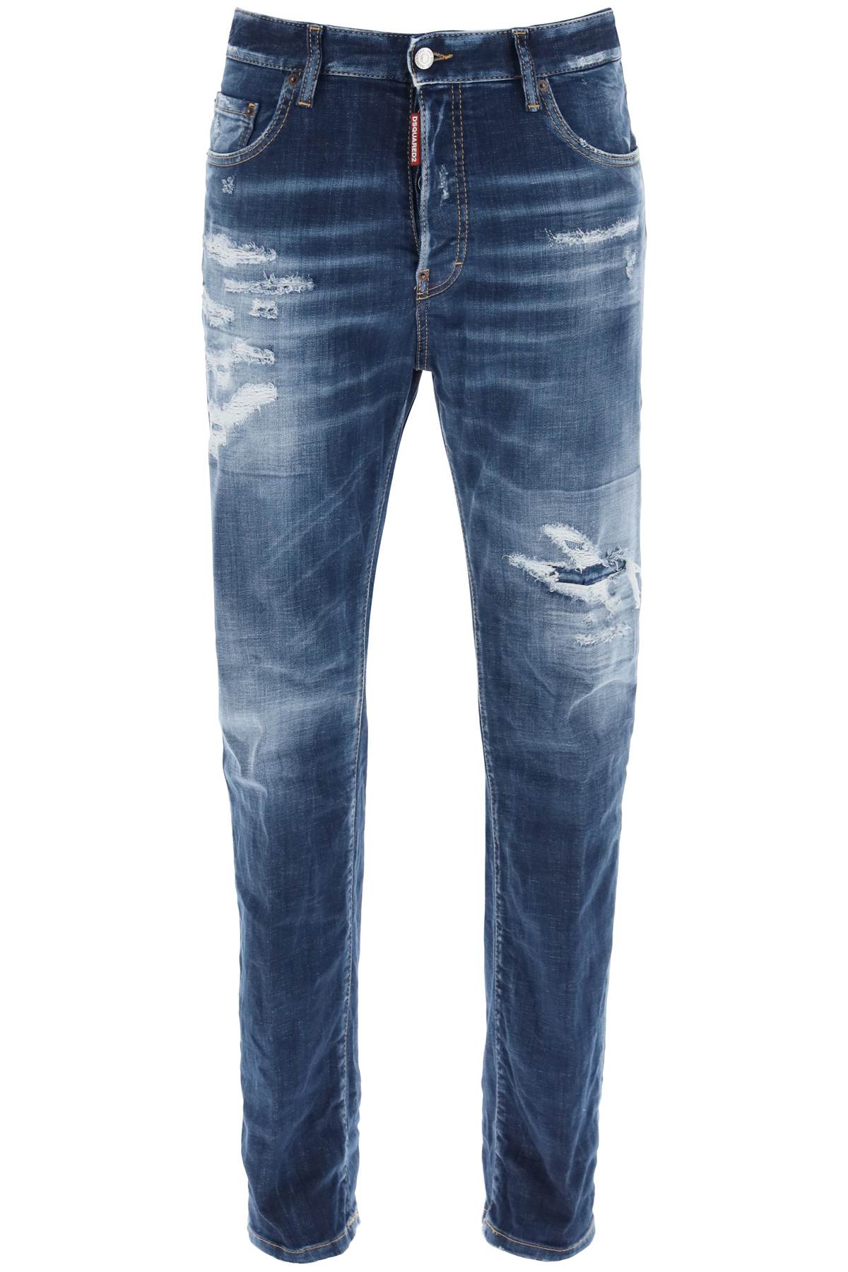 Dsquared2 destroyed denim jeans in 642 style