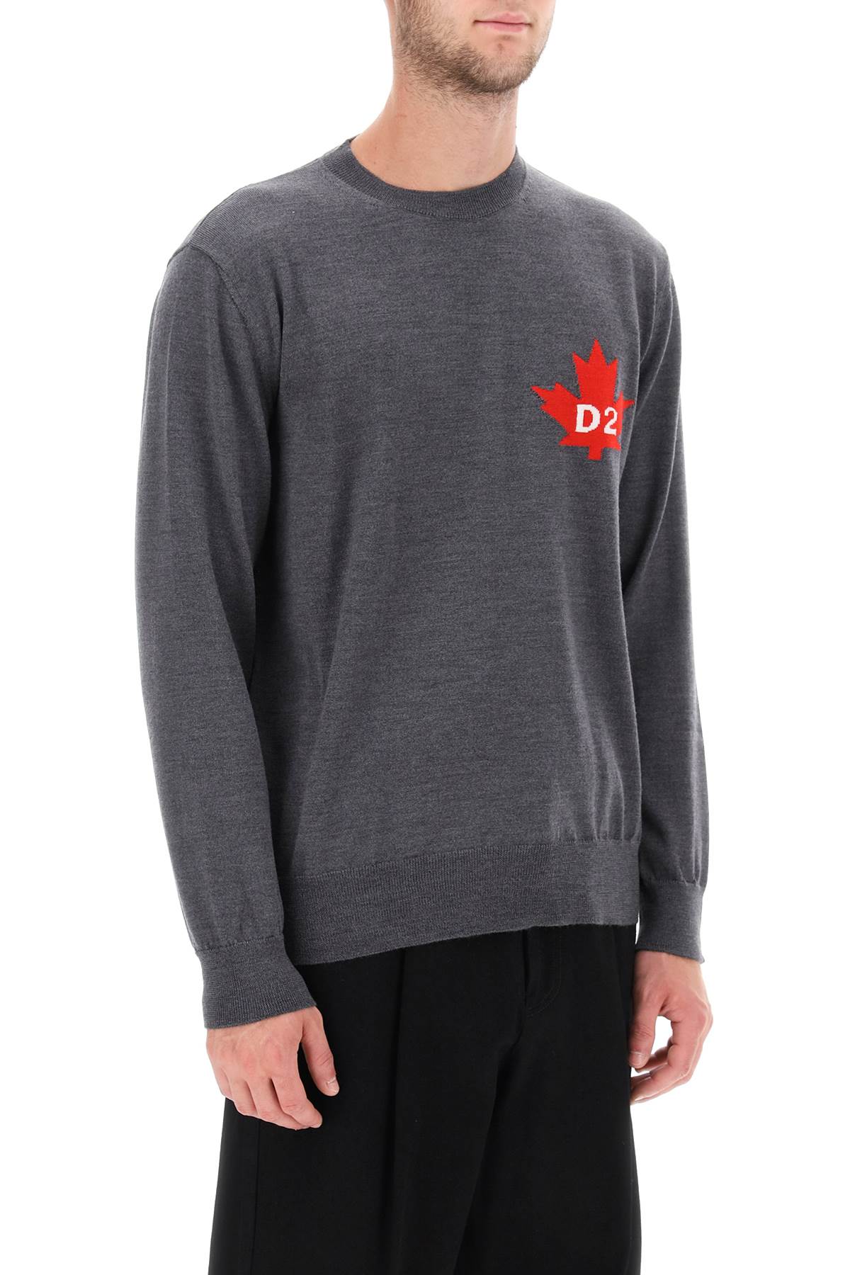 Dsquared2 d2 leaf wool sweater