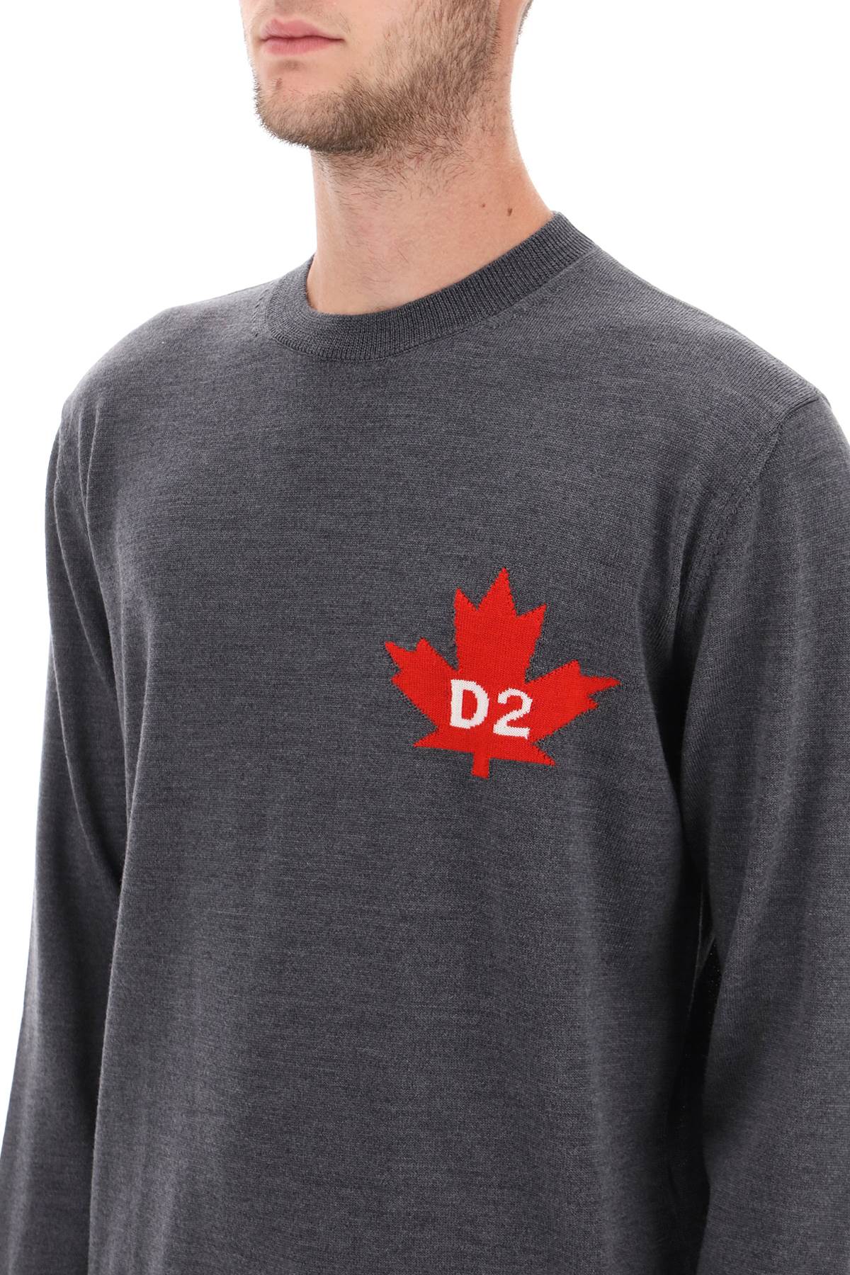 Dsquared2 d2 leaf wool sweater