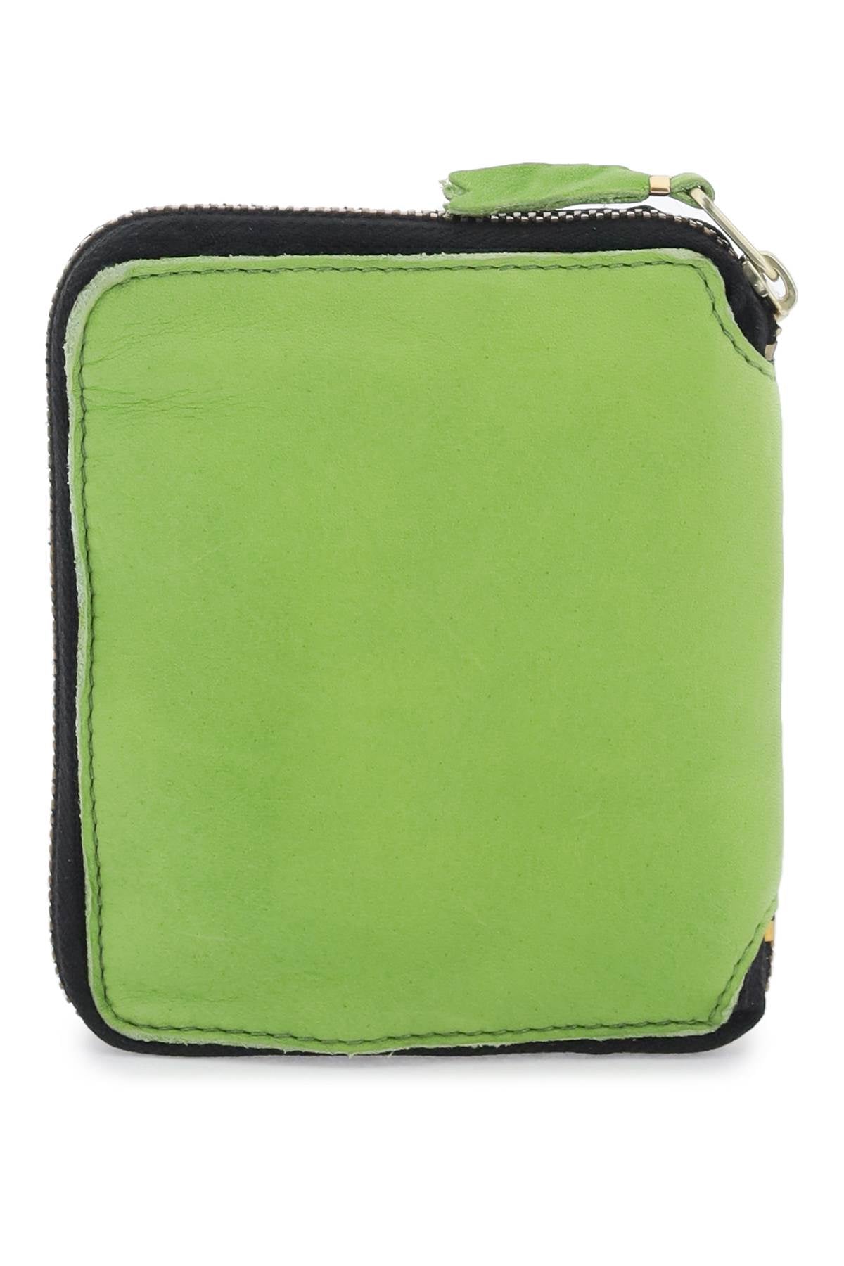 Comme des garcons wallet washed leather zip-around wallet