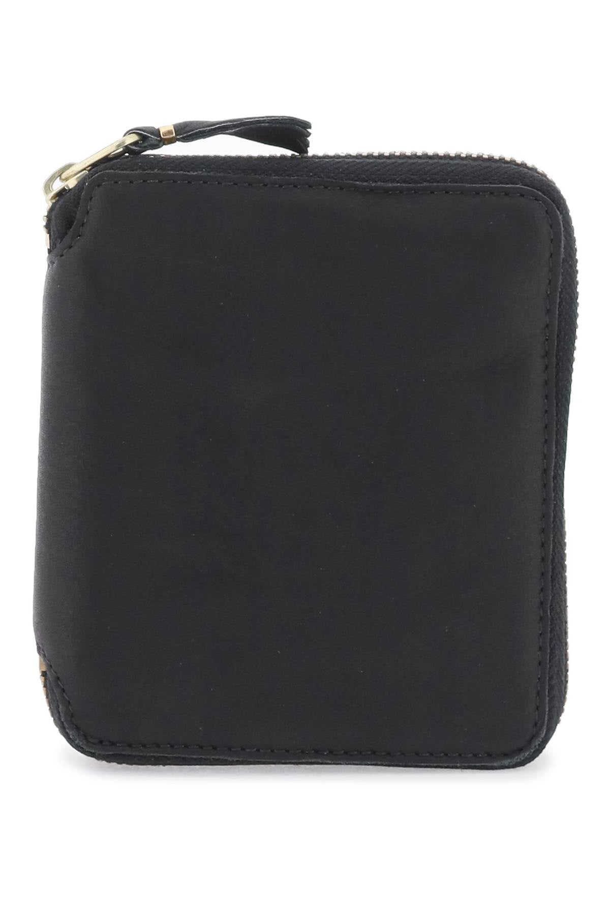 Comme des garcons wallet washed leather zip-around wallet
