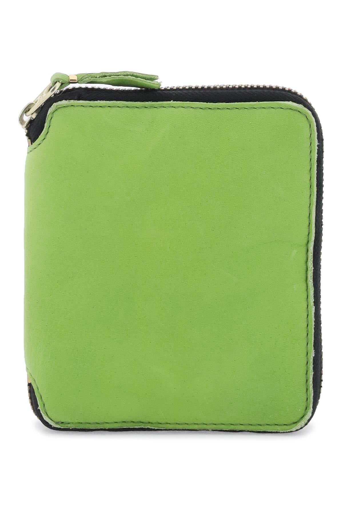 Comme des garcons wallet washed leather zip-around wallet