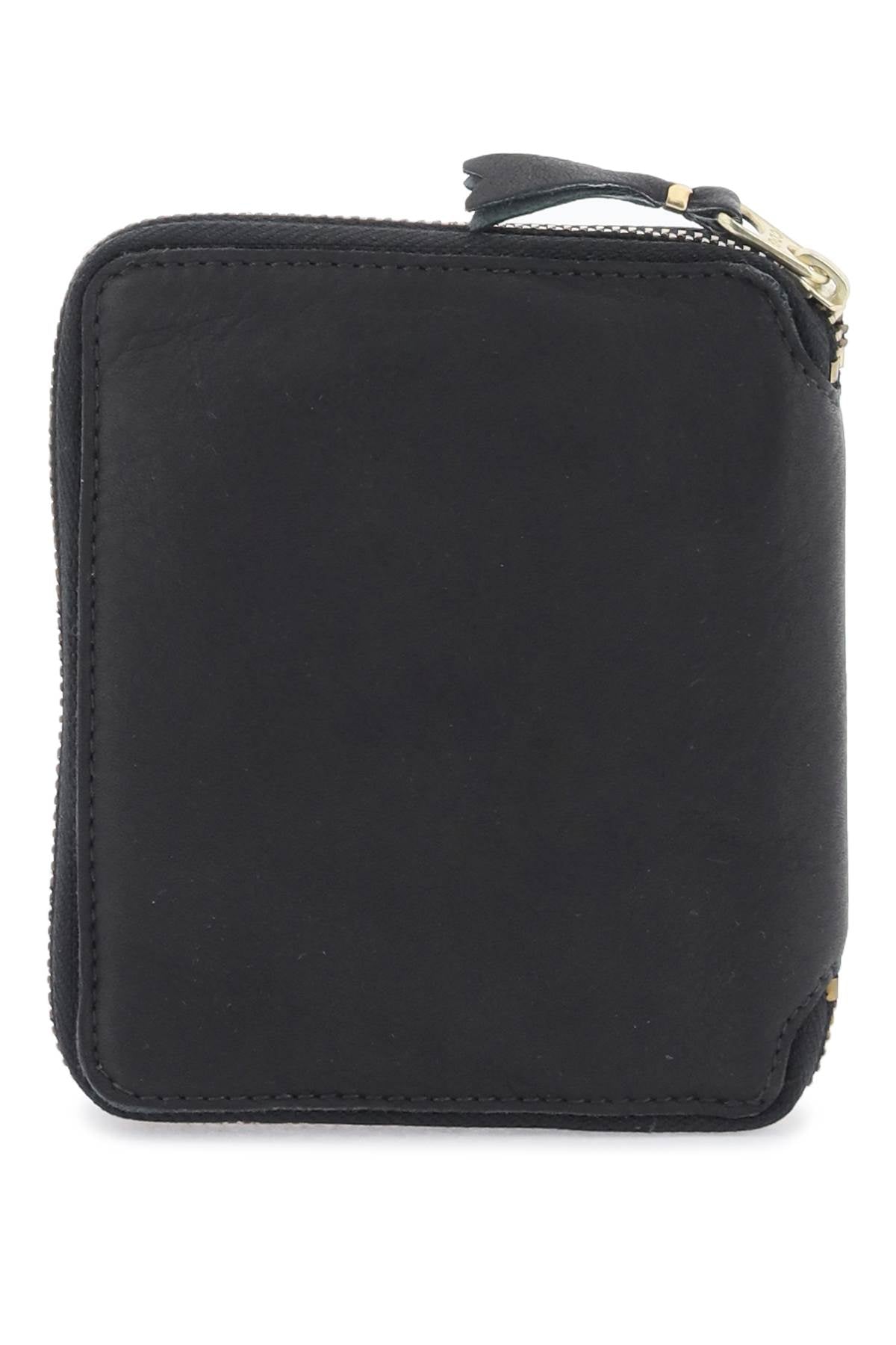 Comme des garcons wallet washed leather zip-around wallet