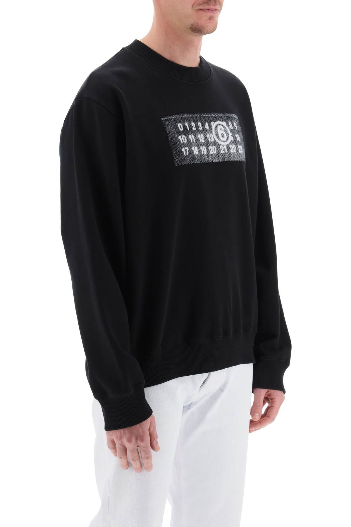 Mm6 maison margiela sweatshirt with numeric logo print