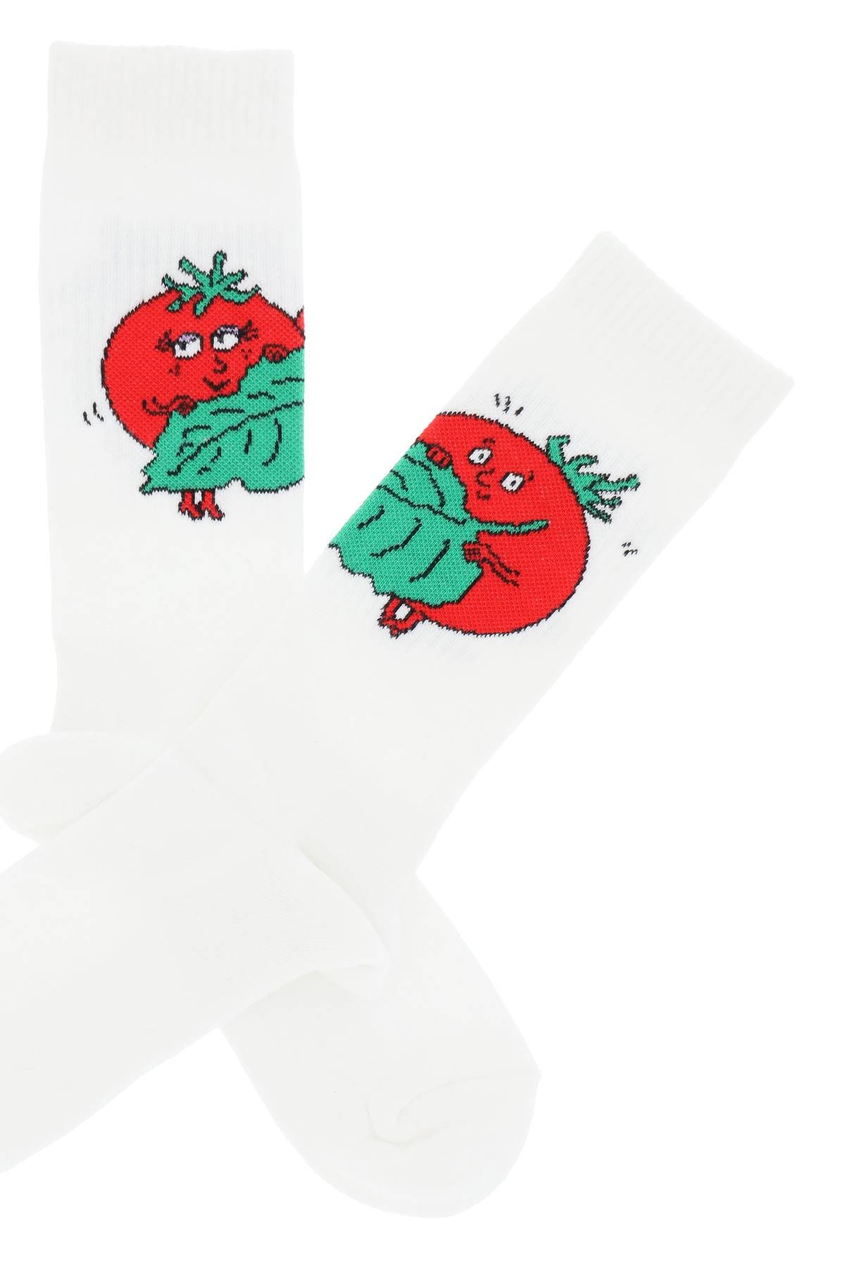 Sky high farm happy tomatoes crew socks