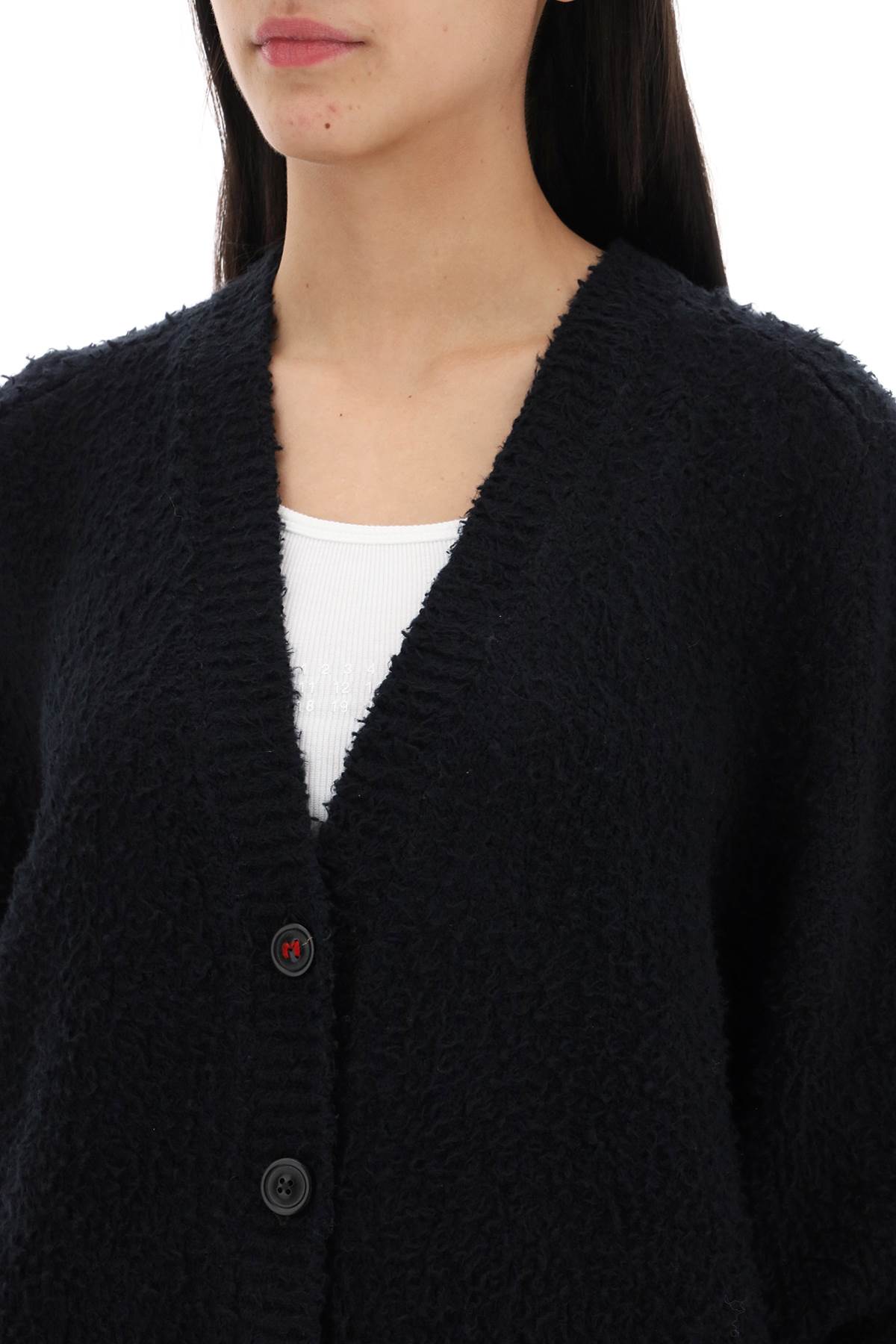 Maison margiela "oversized cotton blend cardigan with