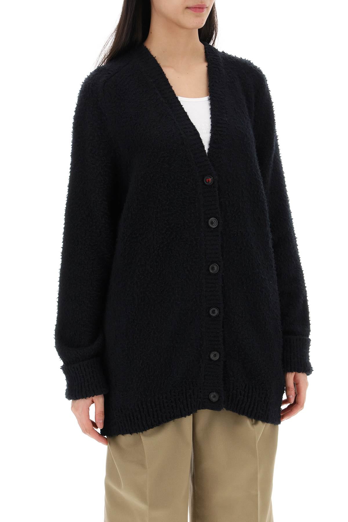 Maison margiela "oversized cotton blend cardigan with