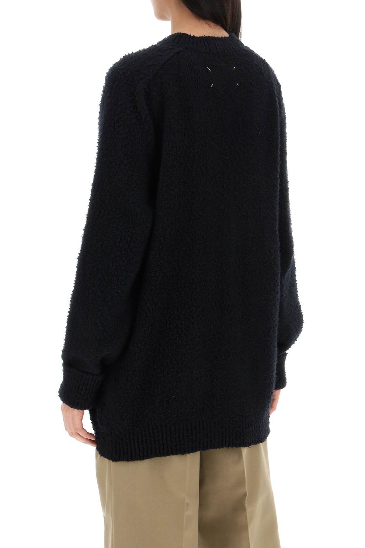 Maison margiela "oversized cotton blend cardigan with
