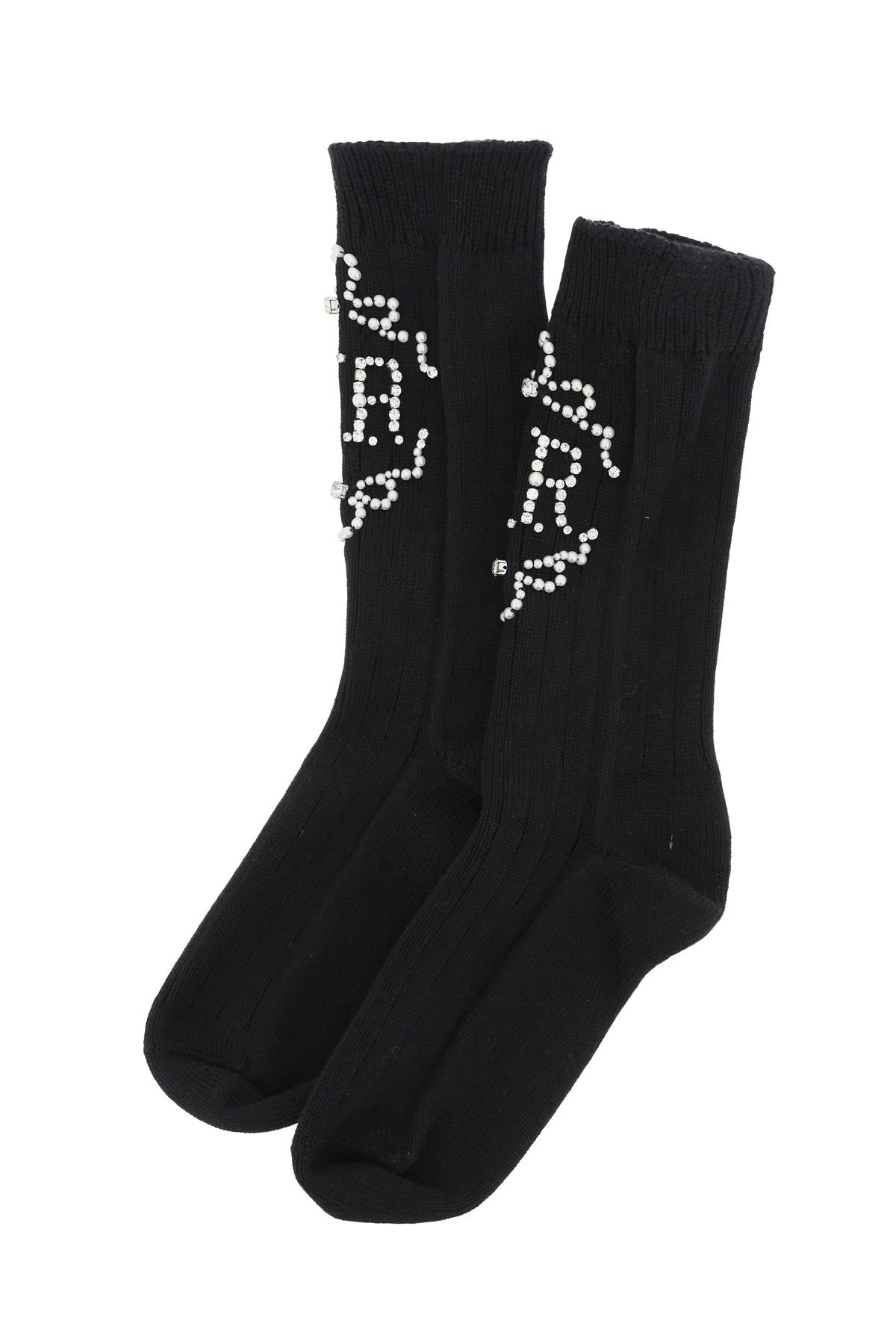 Simone rocha sr socks with pearls and crystals