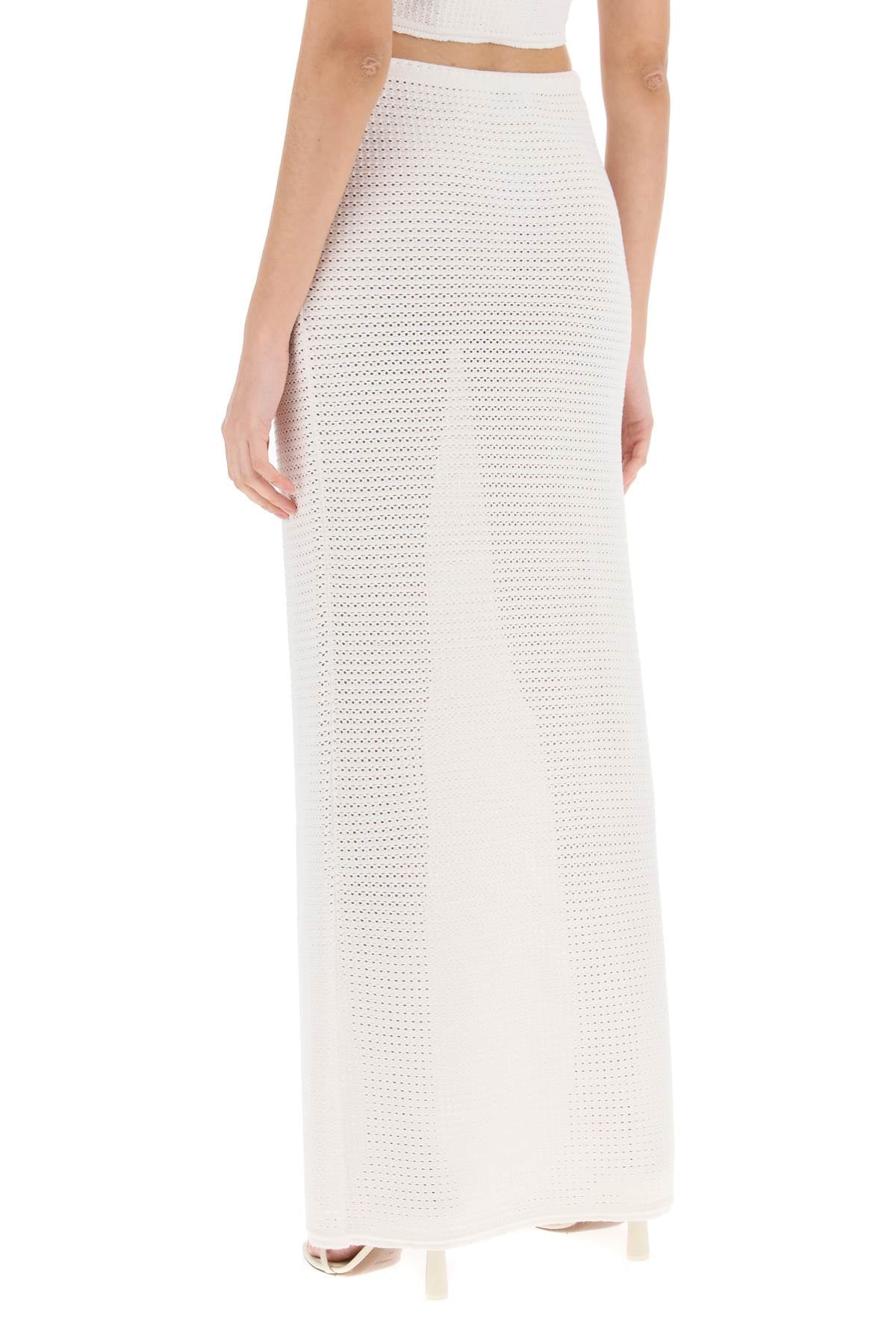 Self portrait maxi crochet skirt for