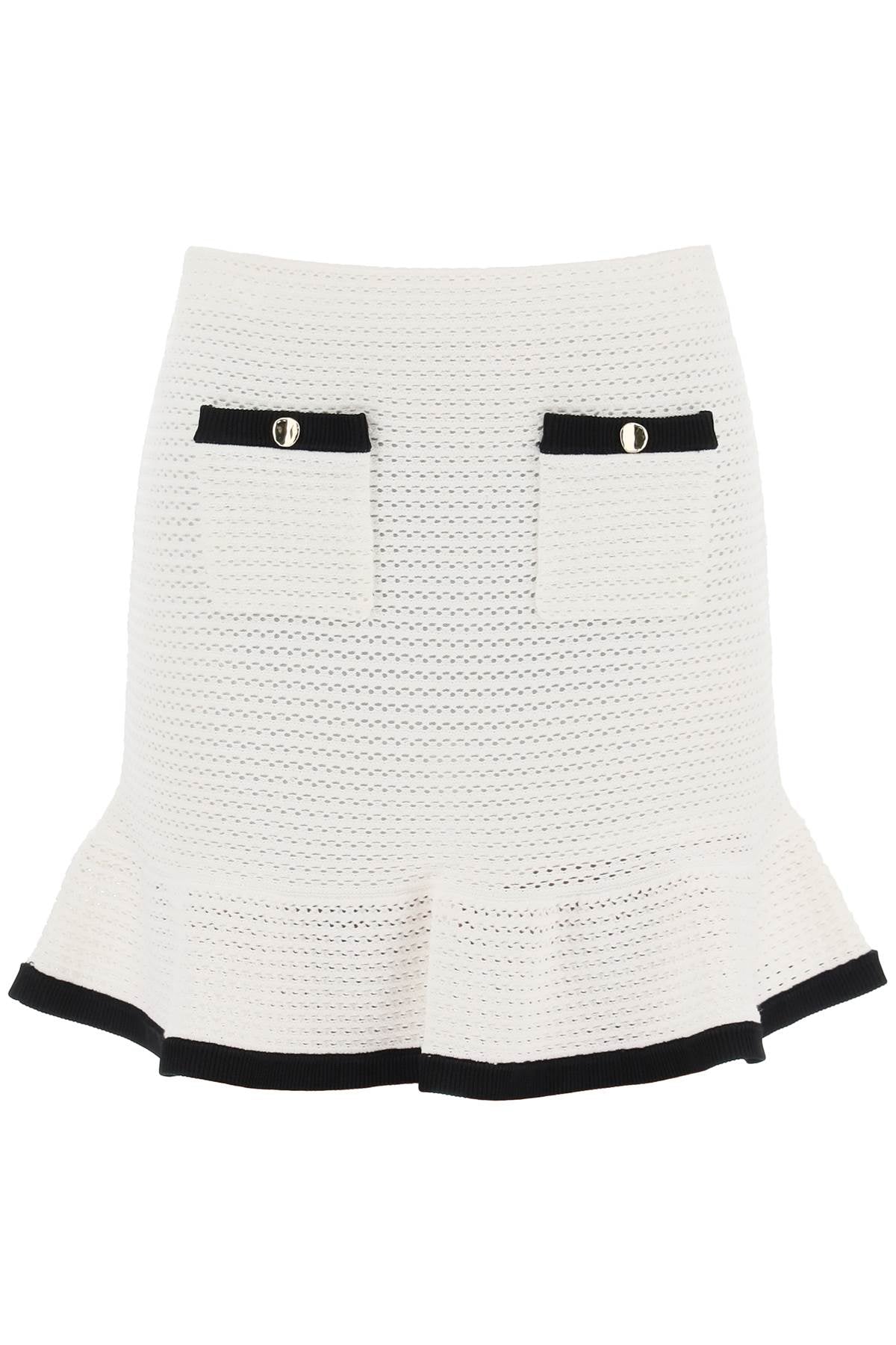 Self portrait crochet mini skirt in