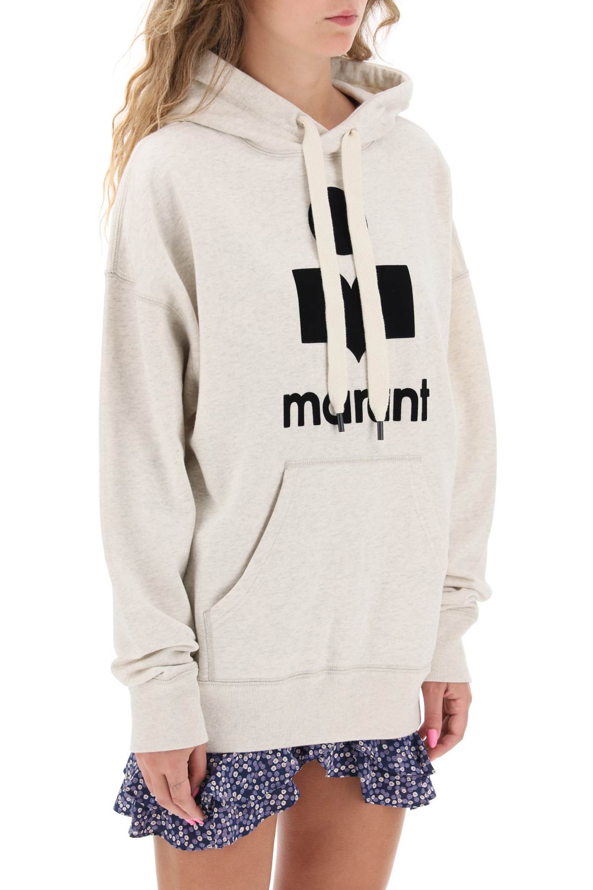 Isabel marant etoile mansel hoodie with flocked logo