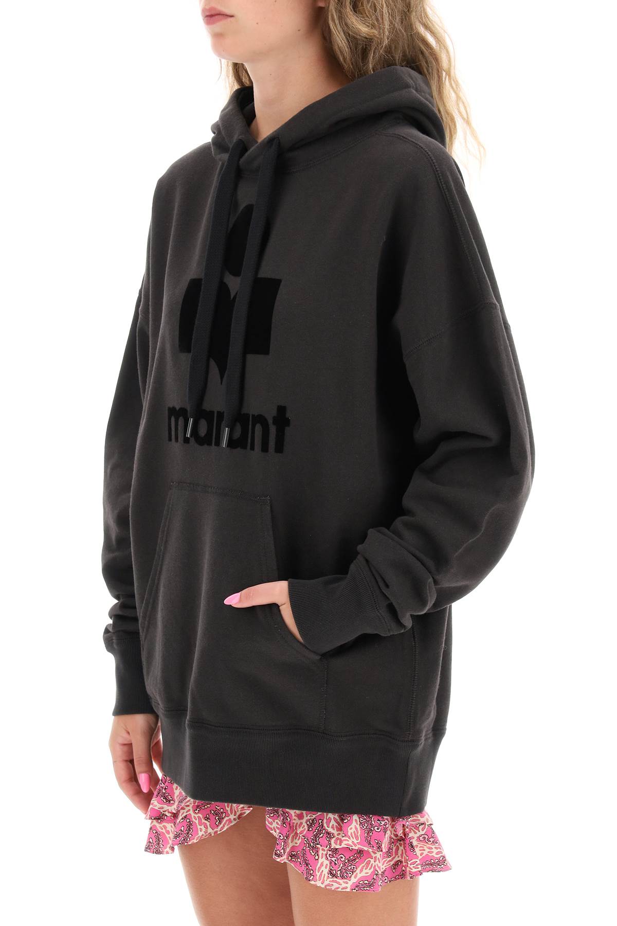 Isabel marant etoile mansel hoodie with flocked logo