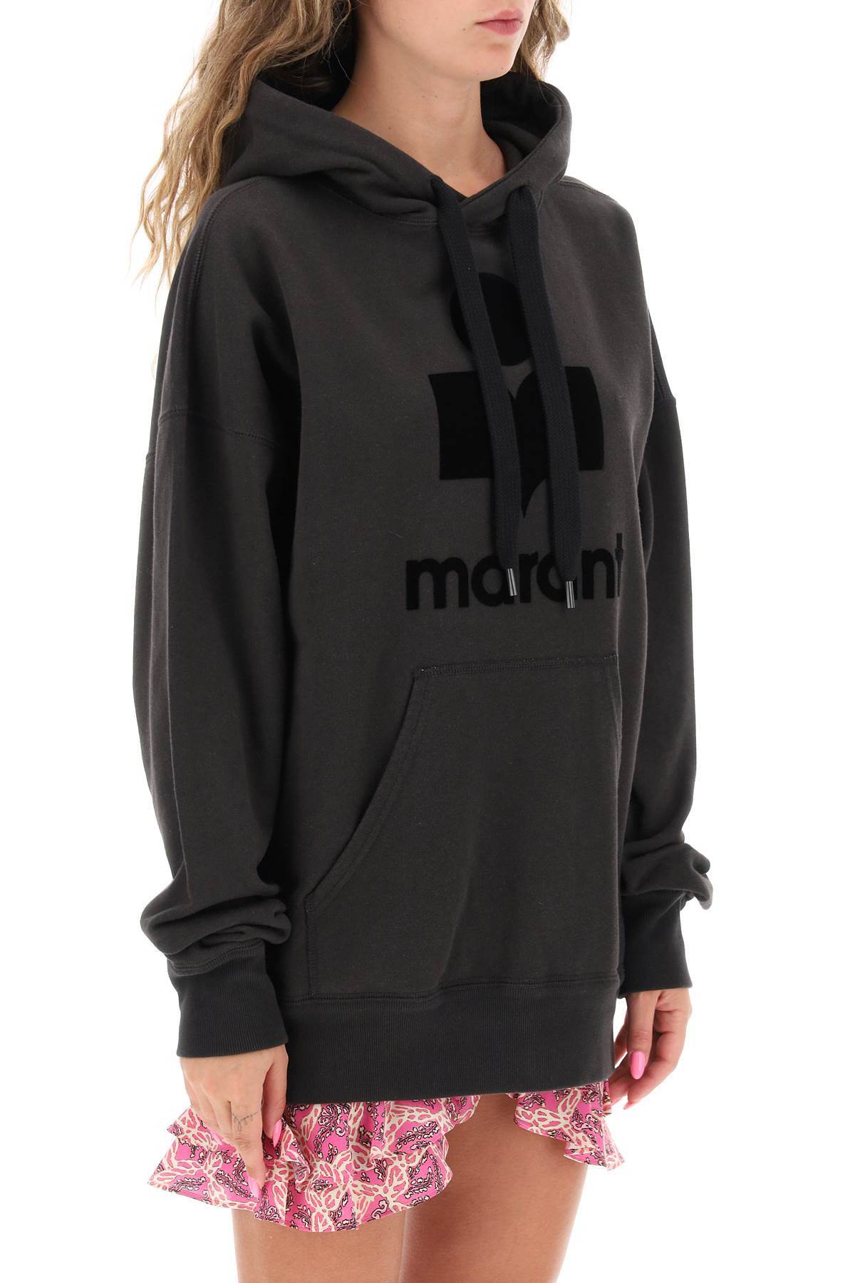 Isabel marant etoile mansel hoodie with flocked logo