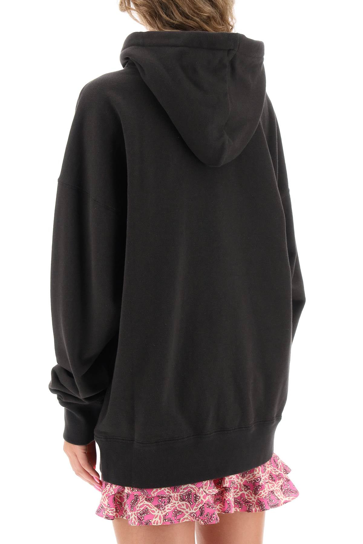 Isabel marant etoile mansel hoodie with flocked logo