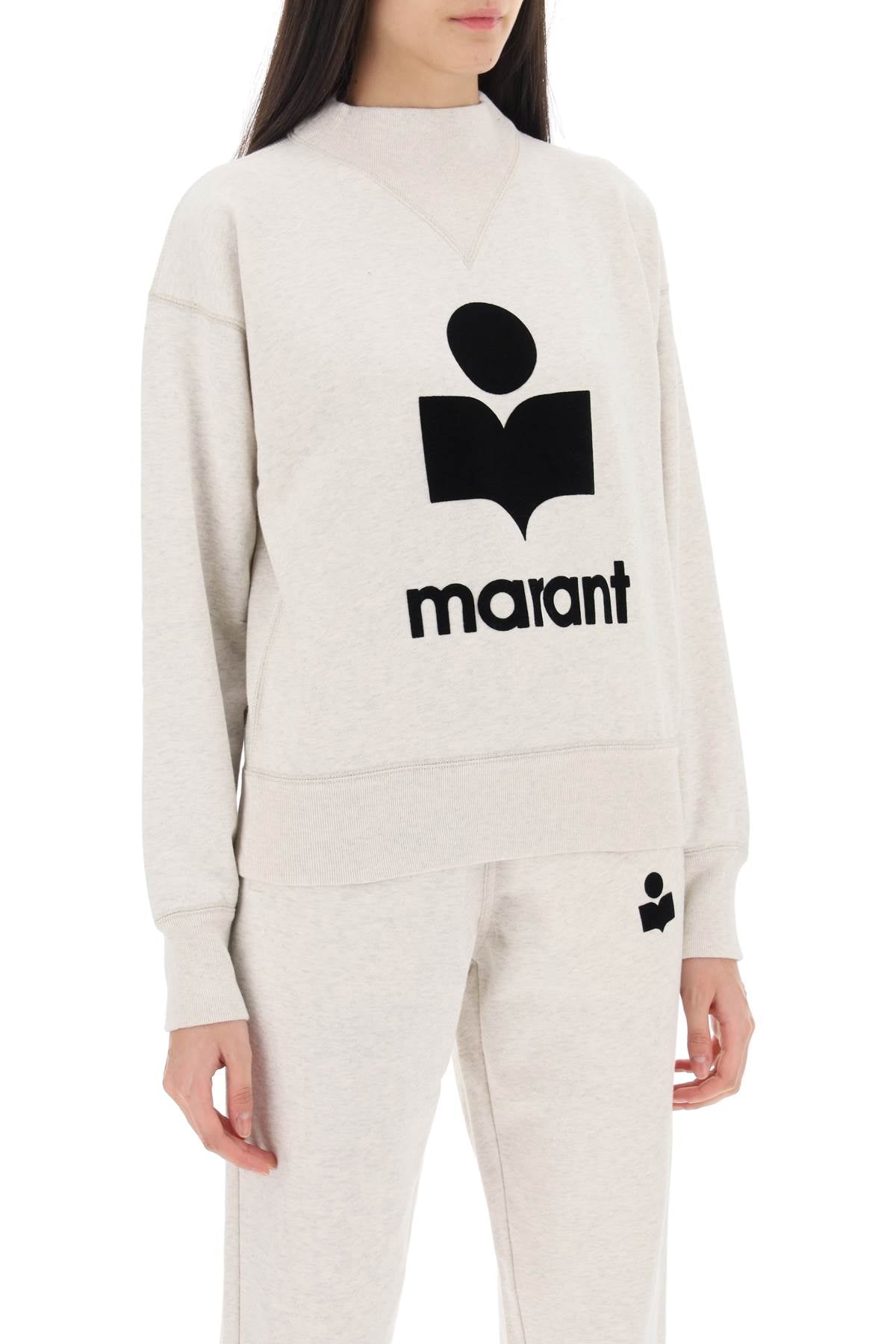 Isabel marant etoile moby sweatshirt with flocked logo