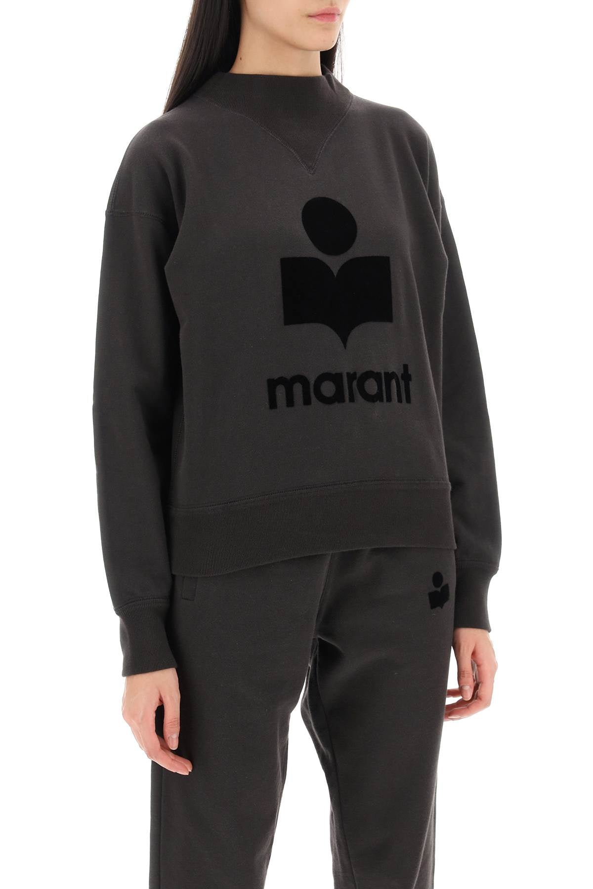 Isabel marant etoile moby sweatshirt with flocked logo