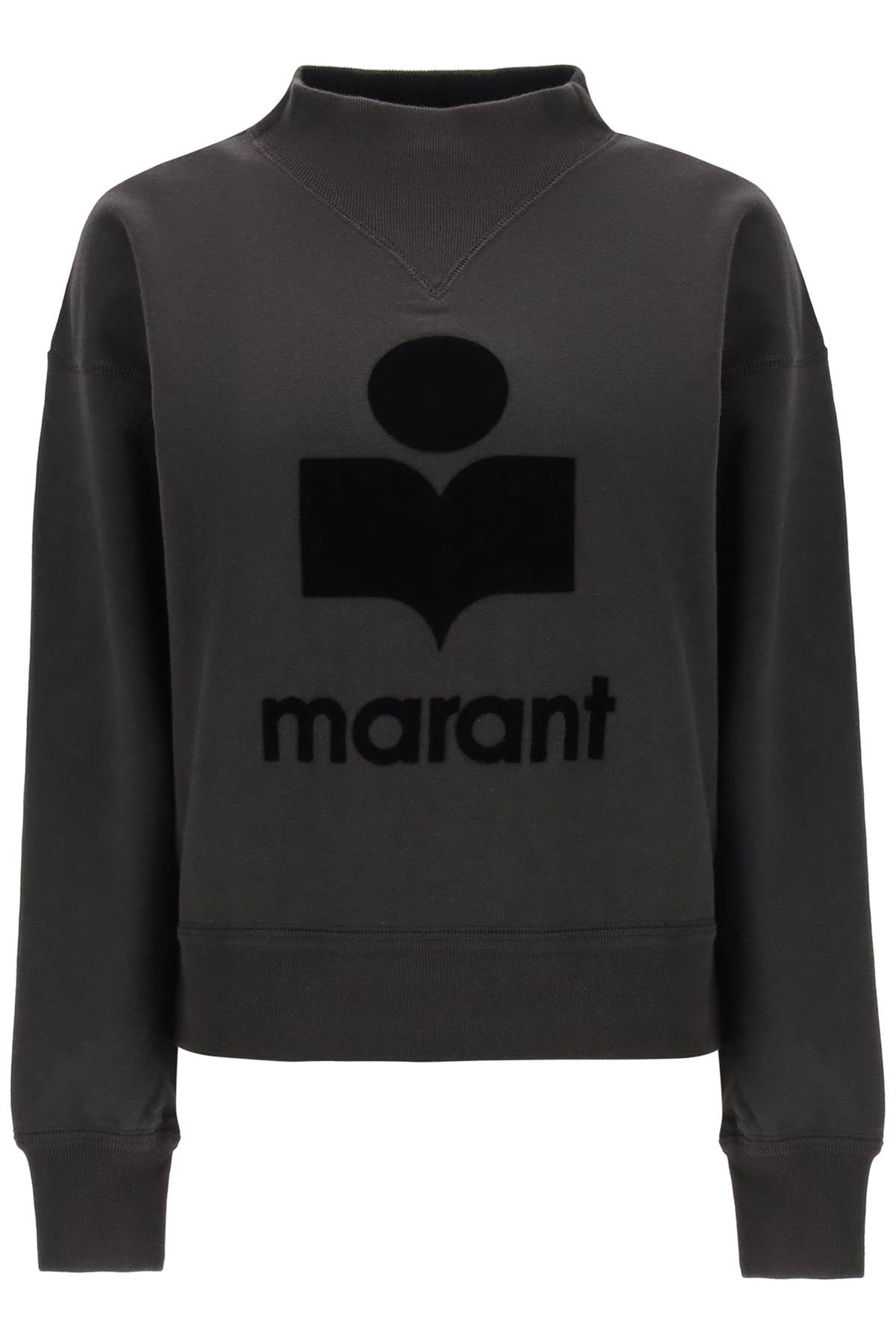 Isabel marant etoile moby sweatshirt with flocked logo