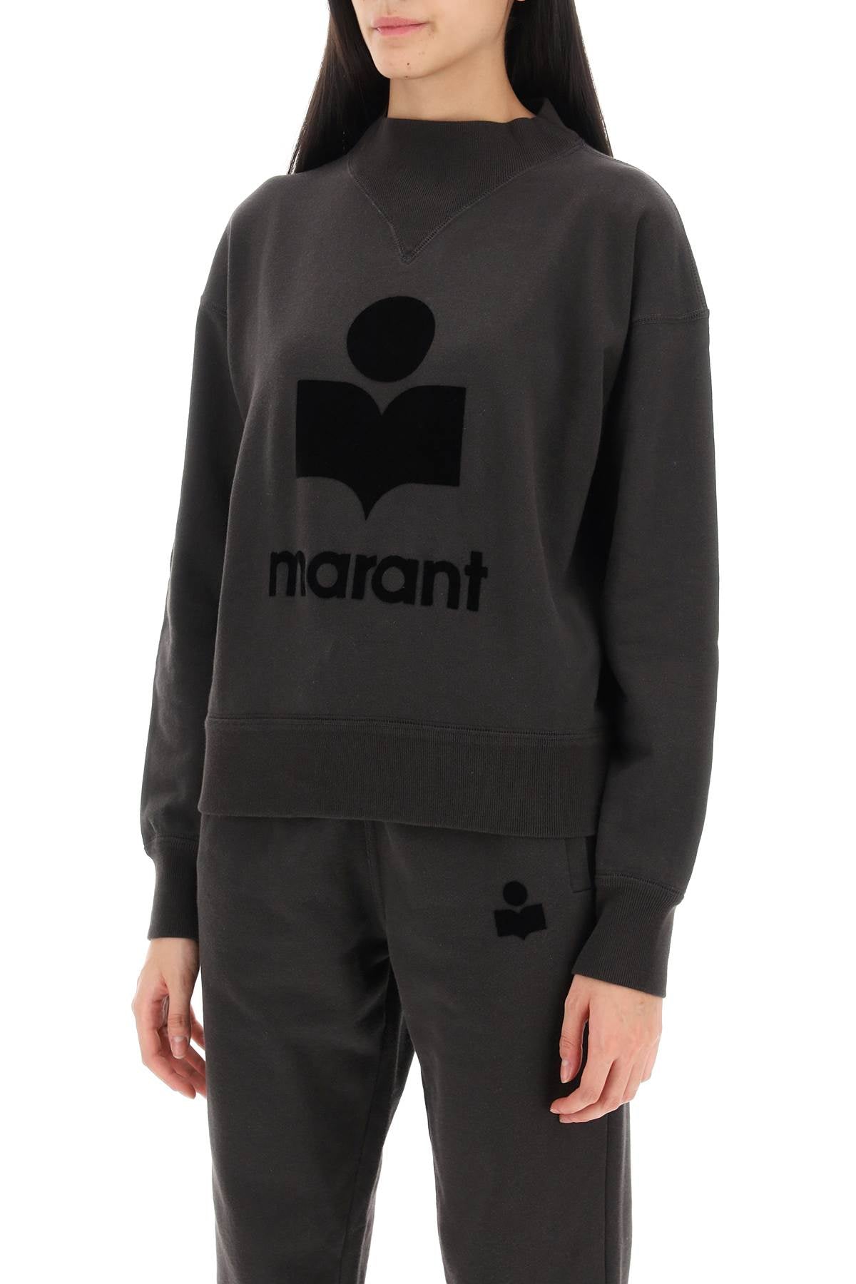 Isabel marant etoile moby sweatshirt with flocked logo