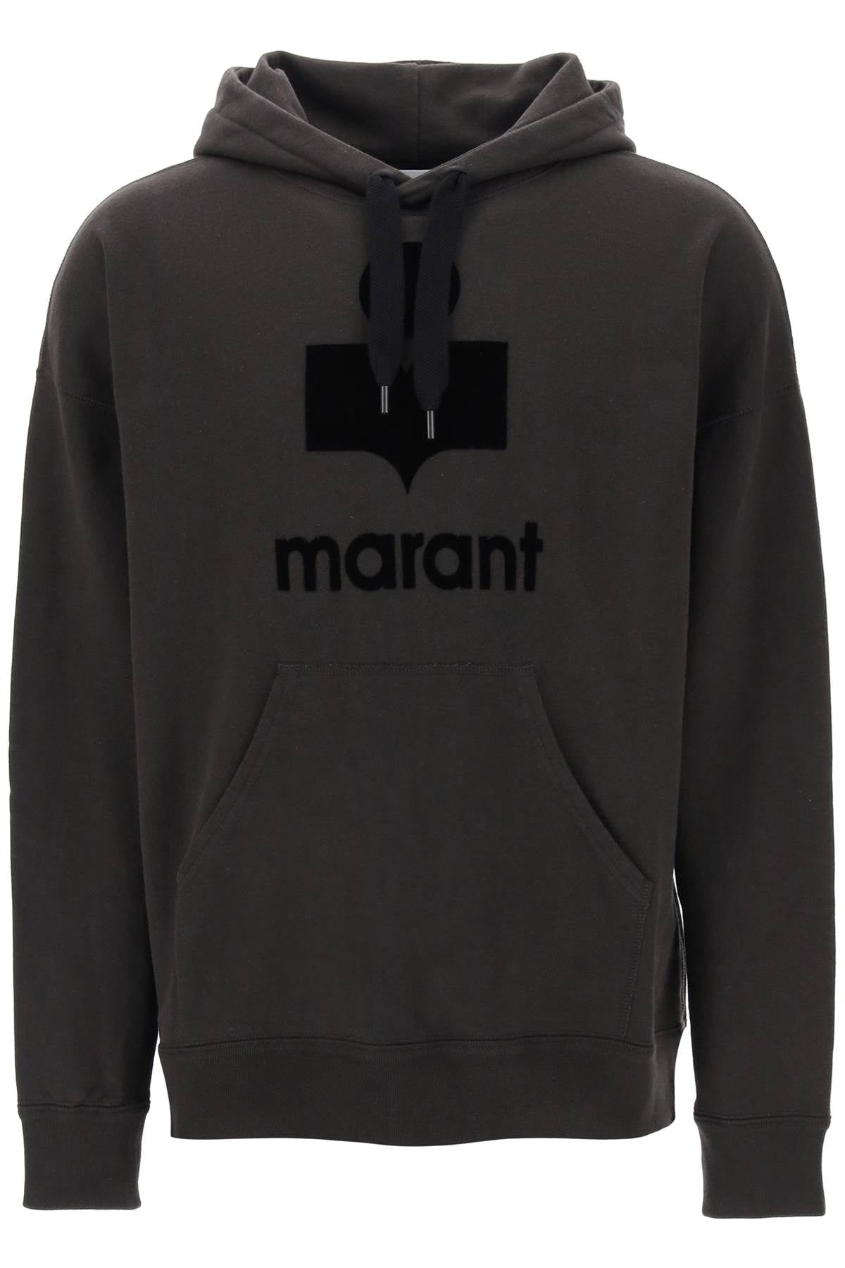 Marant 'miley' hoodie with flocked logo