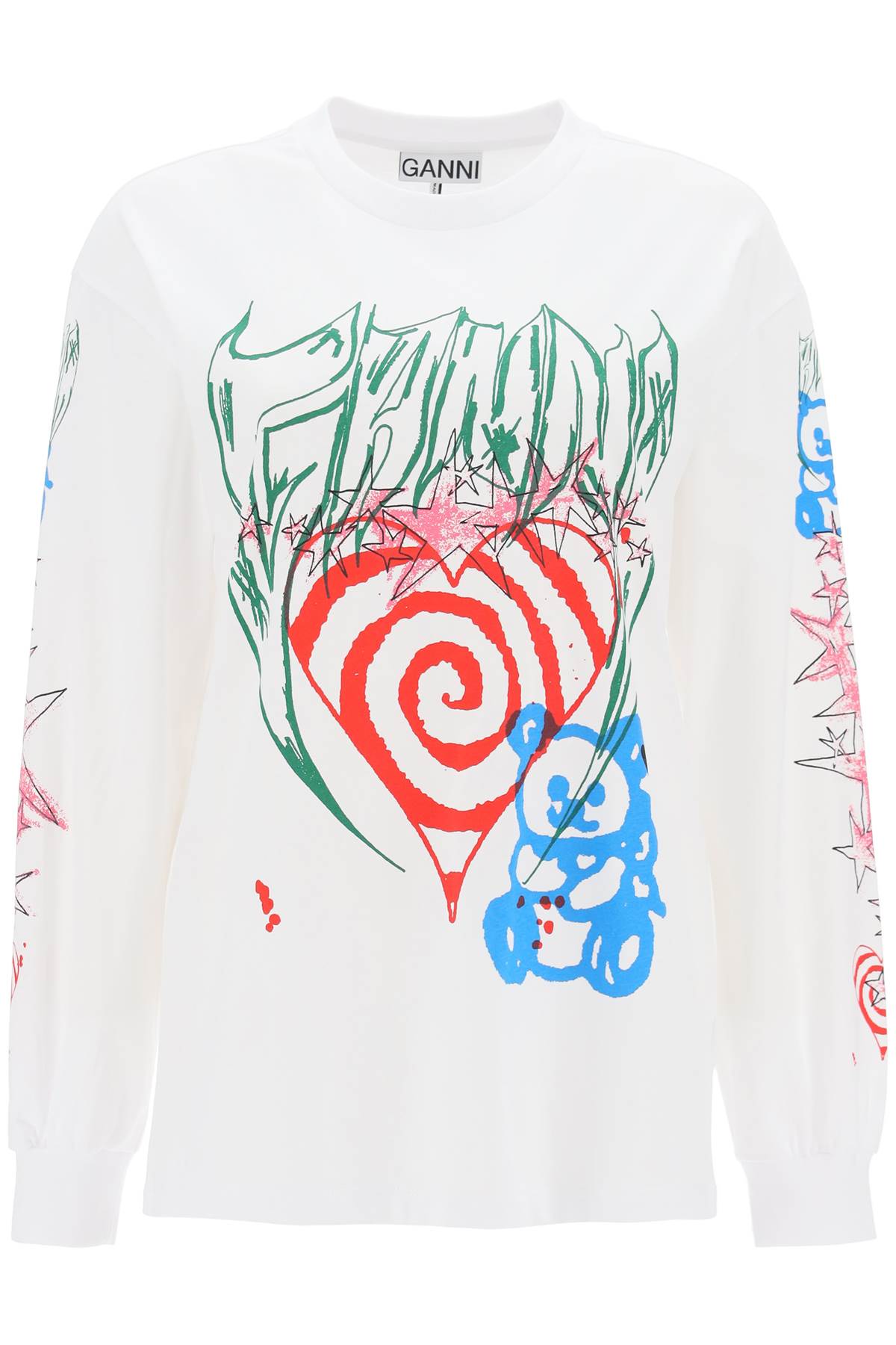 Ganni printed long sleeve t-shirt