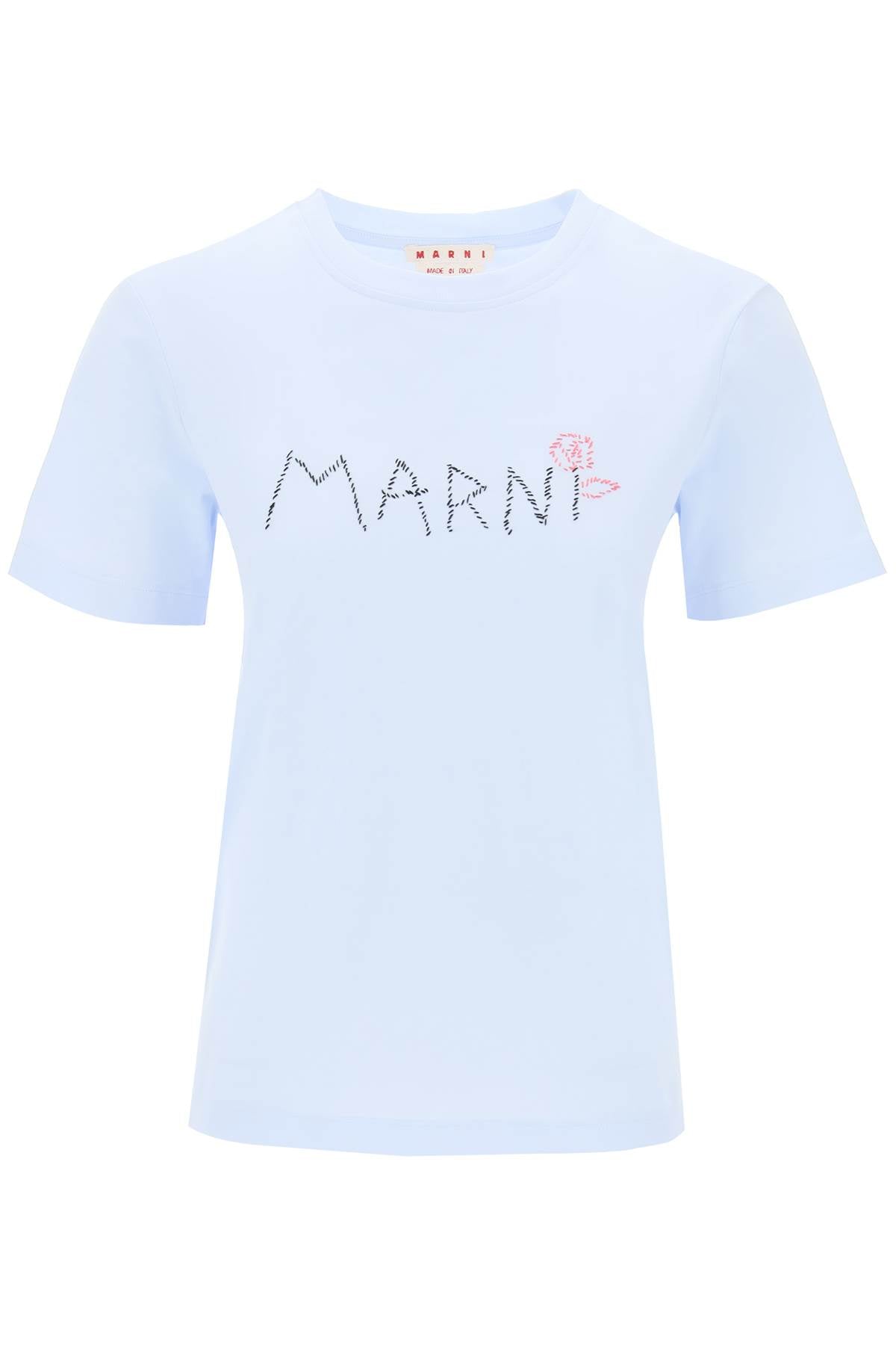 Marni hand-embroidered logo t-shirt