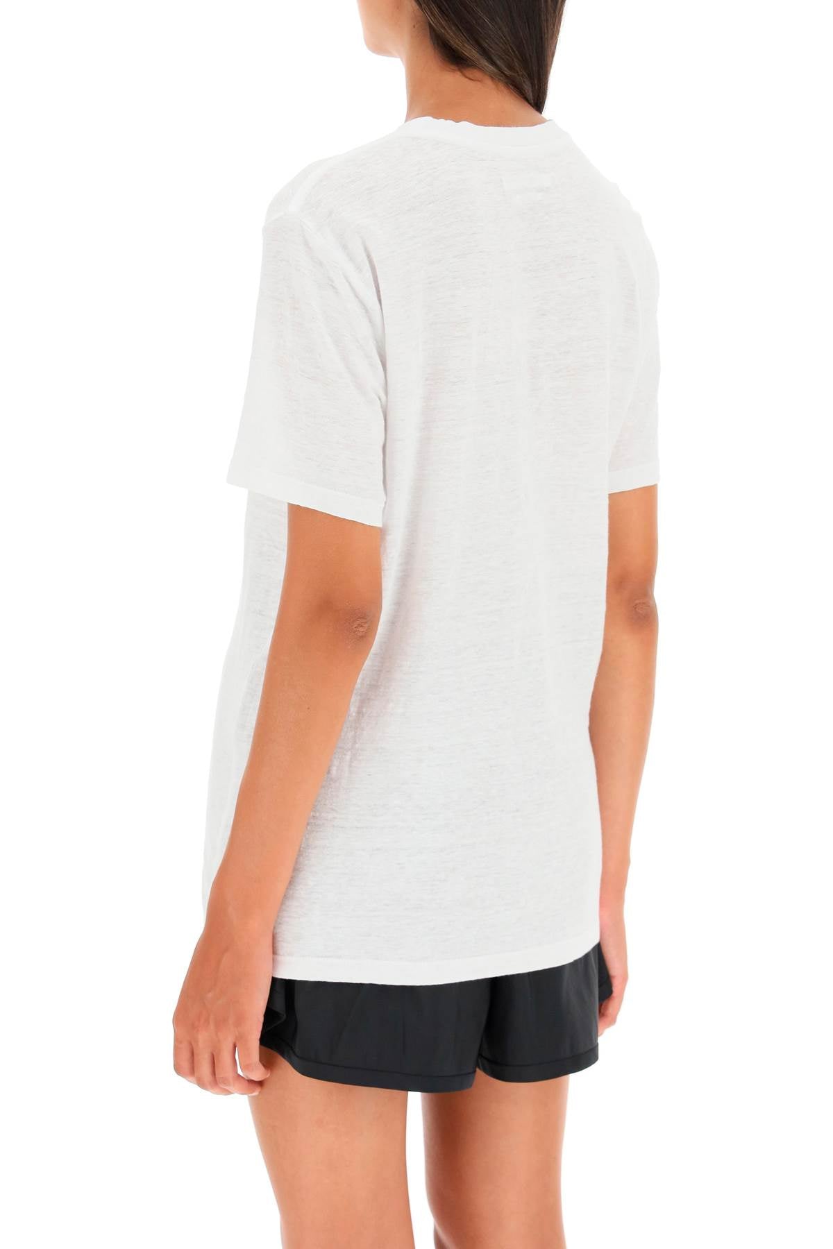 Isabel marant etoile zewel t-shirt with flocked logo