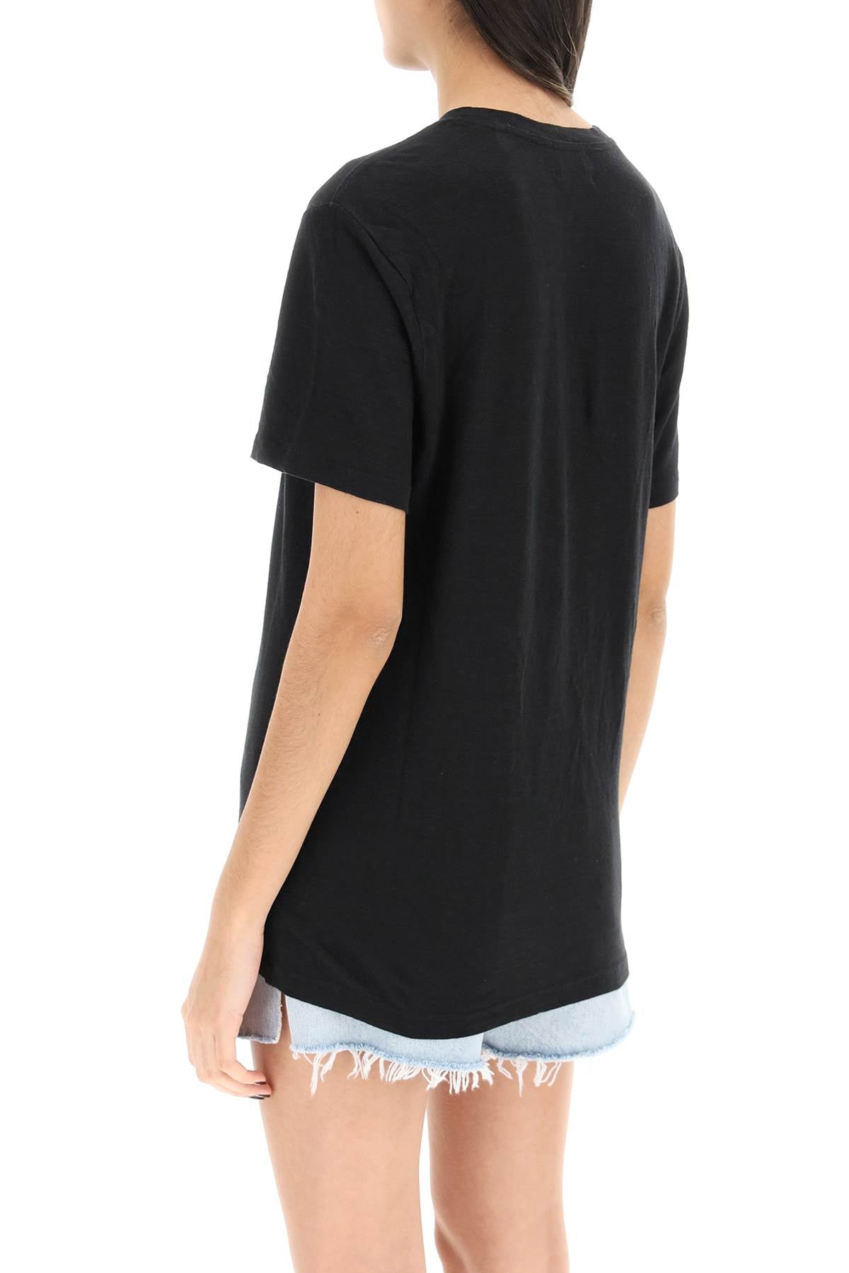 Isabel marant etoile zewel t-shirt with metallic logo print